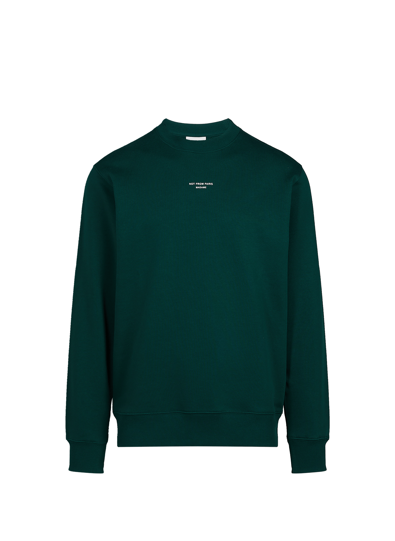 Round neck cotton sweatshirt DROLE DE MONSIEUR Green