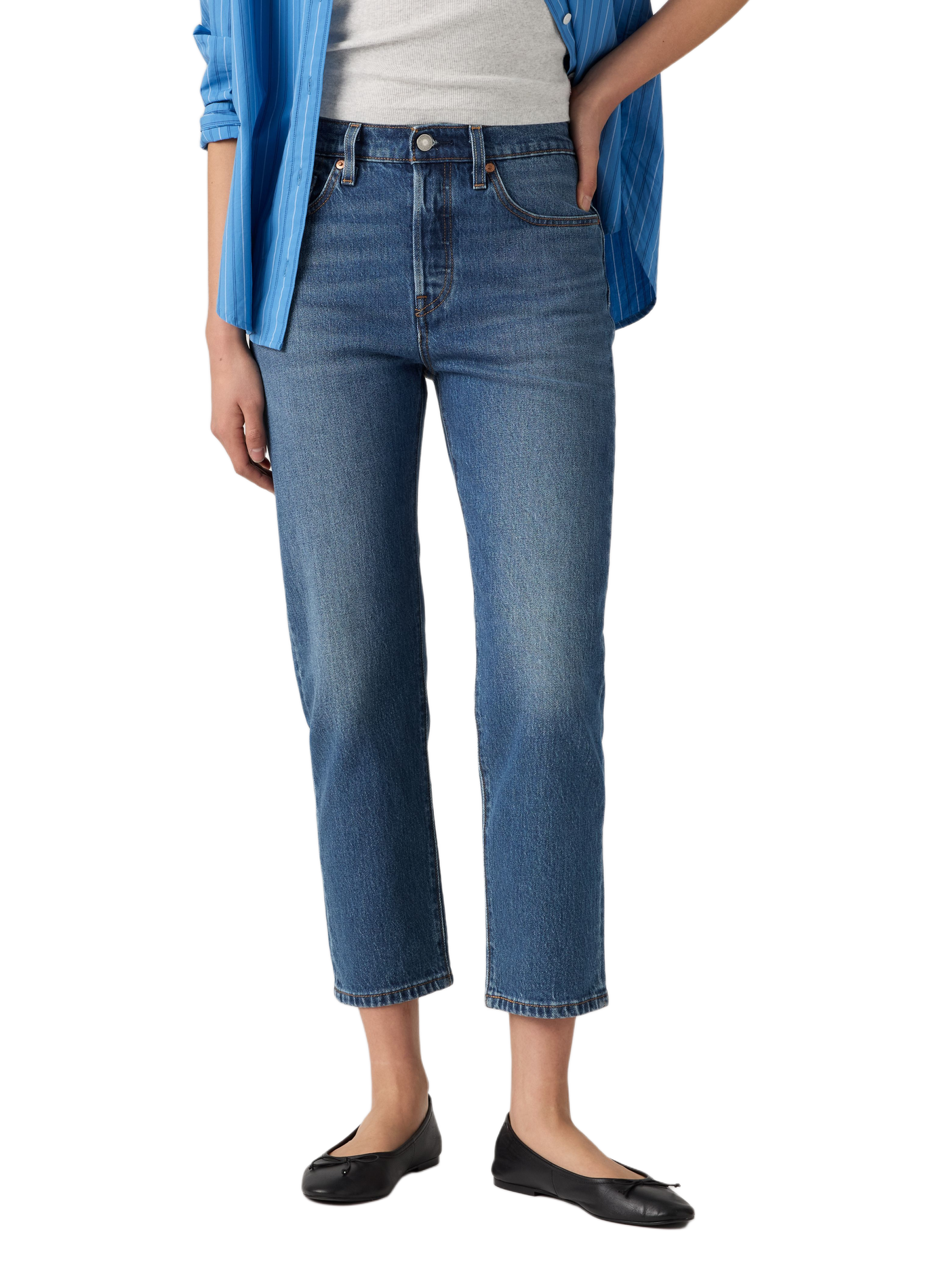 Jean court original 501® en coton mélangé LEVI'S Bleu