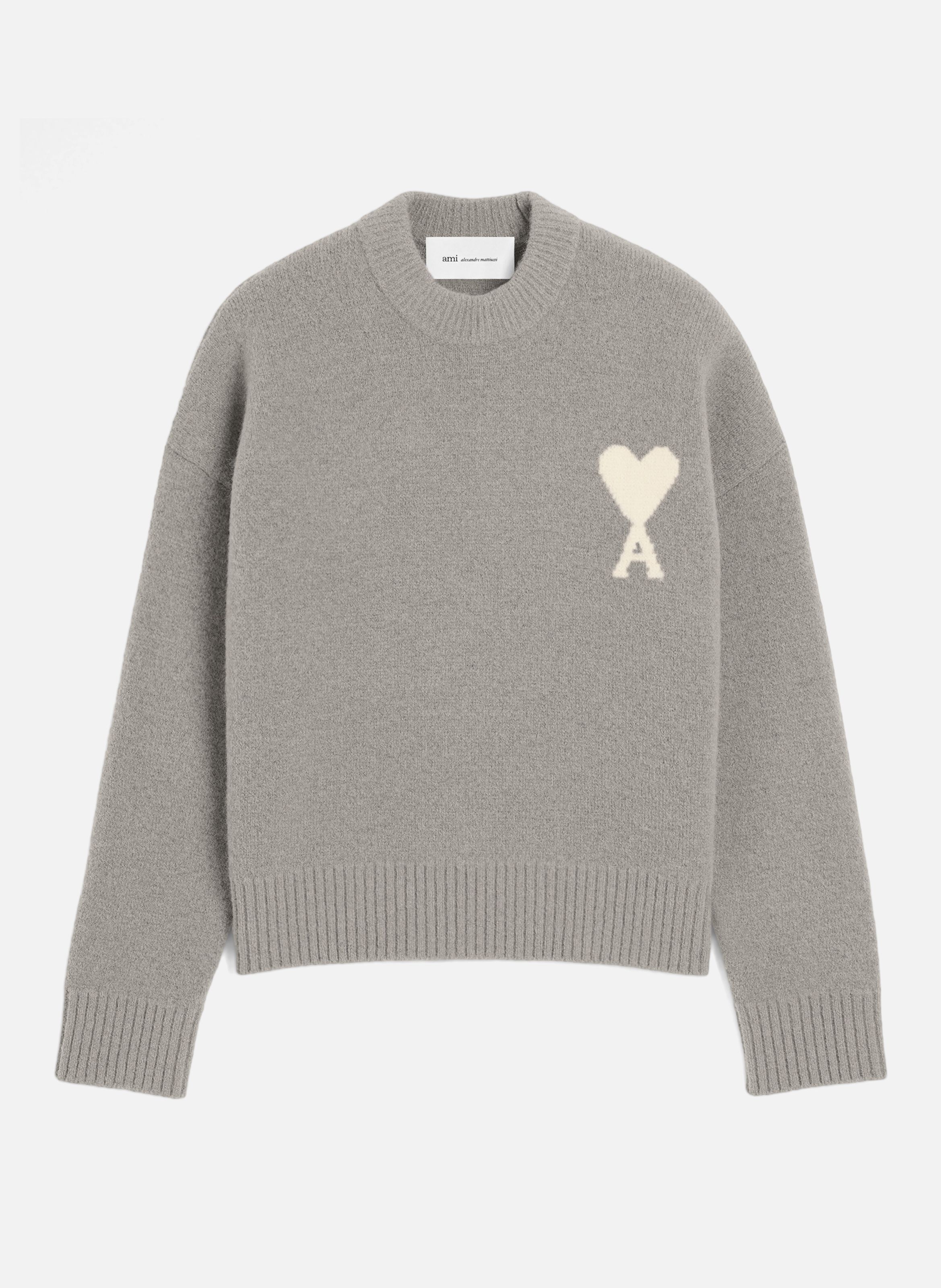 Pull unisexe en alpaga ami de coeur AMI PARIS Gris