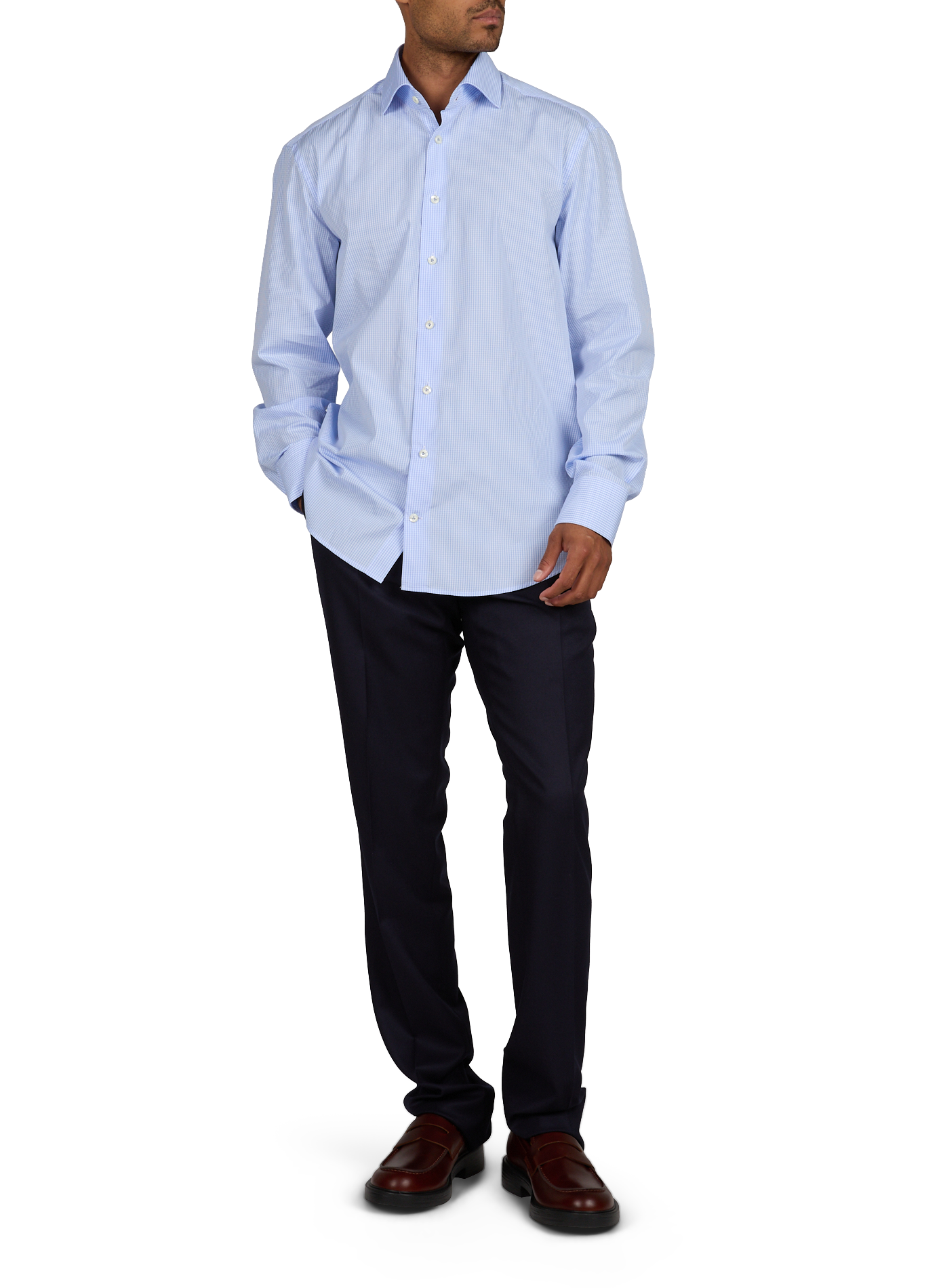 Slim-fit cotton shirt VAN LAACK Blue