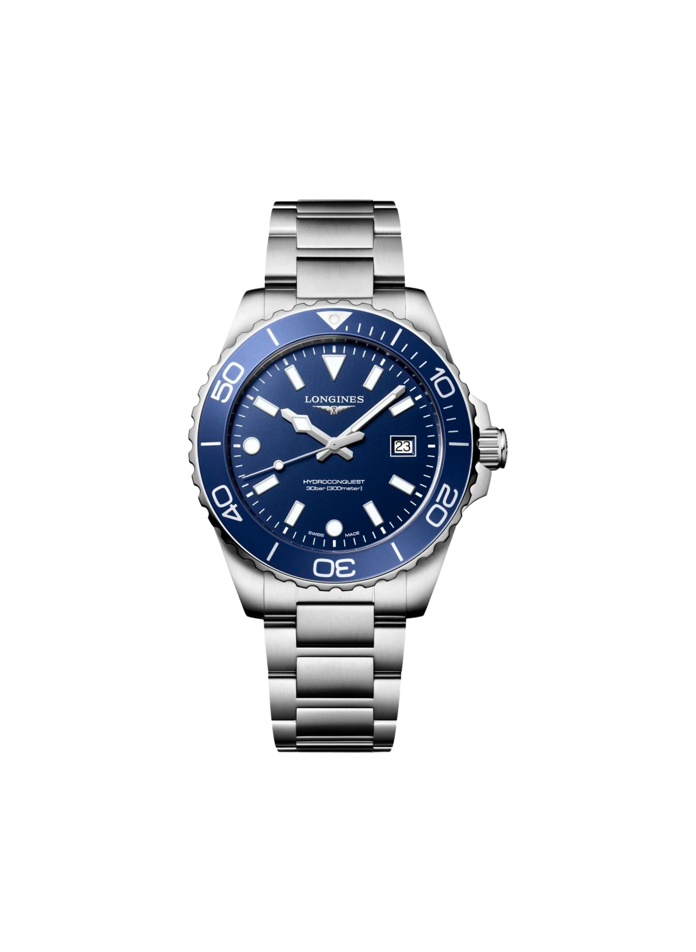 Montre quartz HydroConquest en acier inoxydable