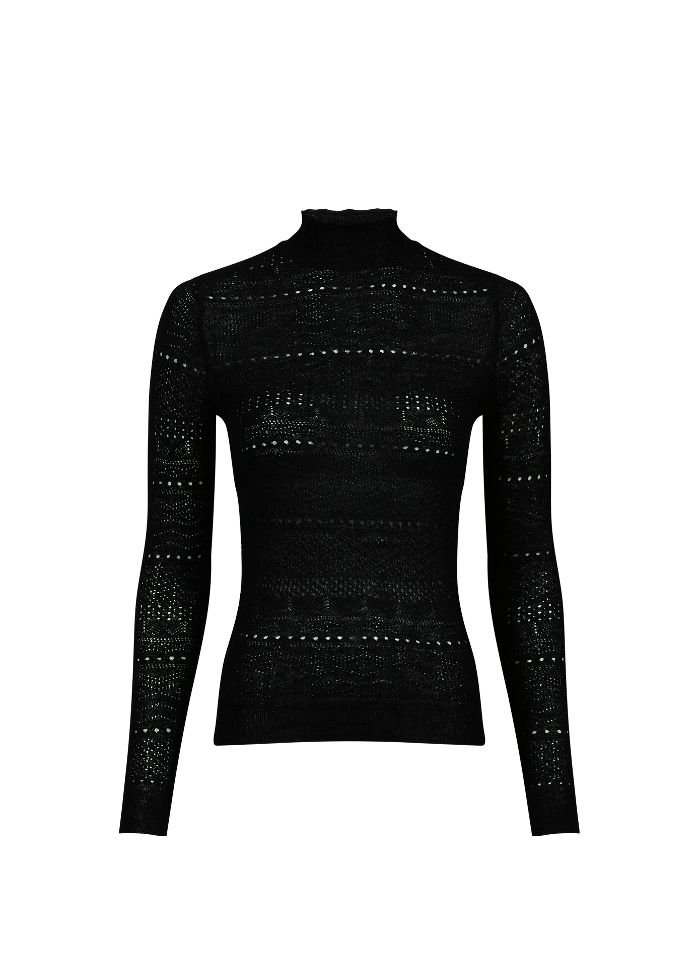 Fitted sweater with distressed detail LOUISE MISHA Black