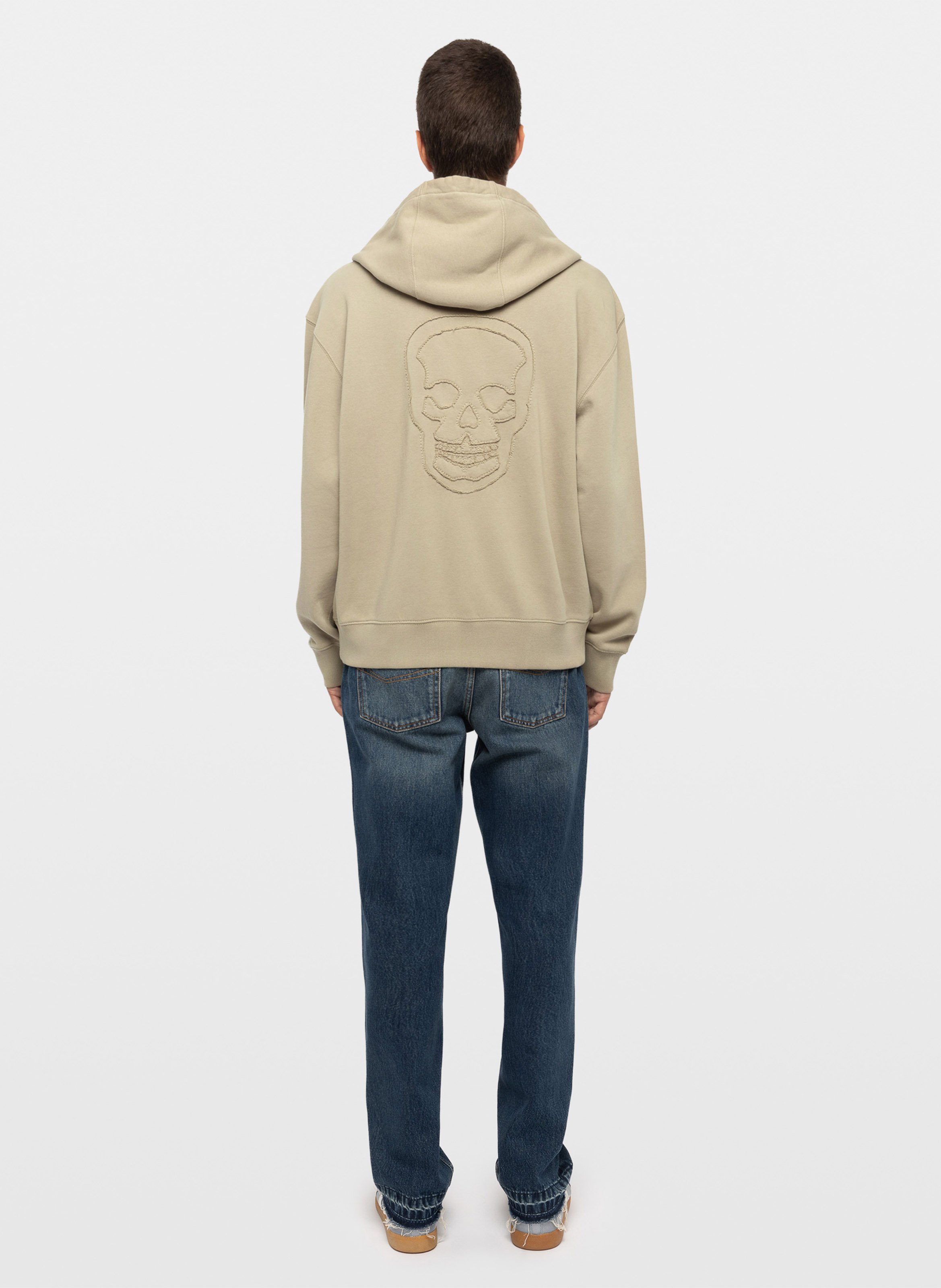 Sweat droit zippé en coton sweelo ZADIG&VOLTAIRE Beige