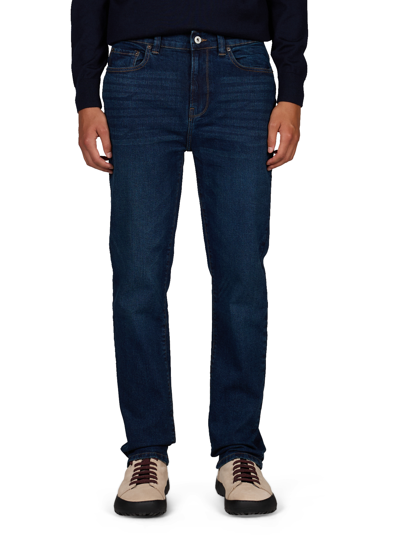 Jean droit en coton SCHOTT Bleu