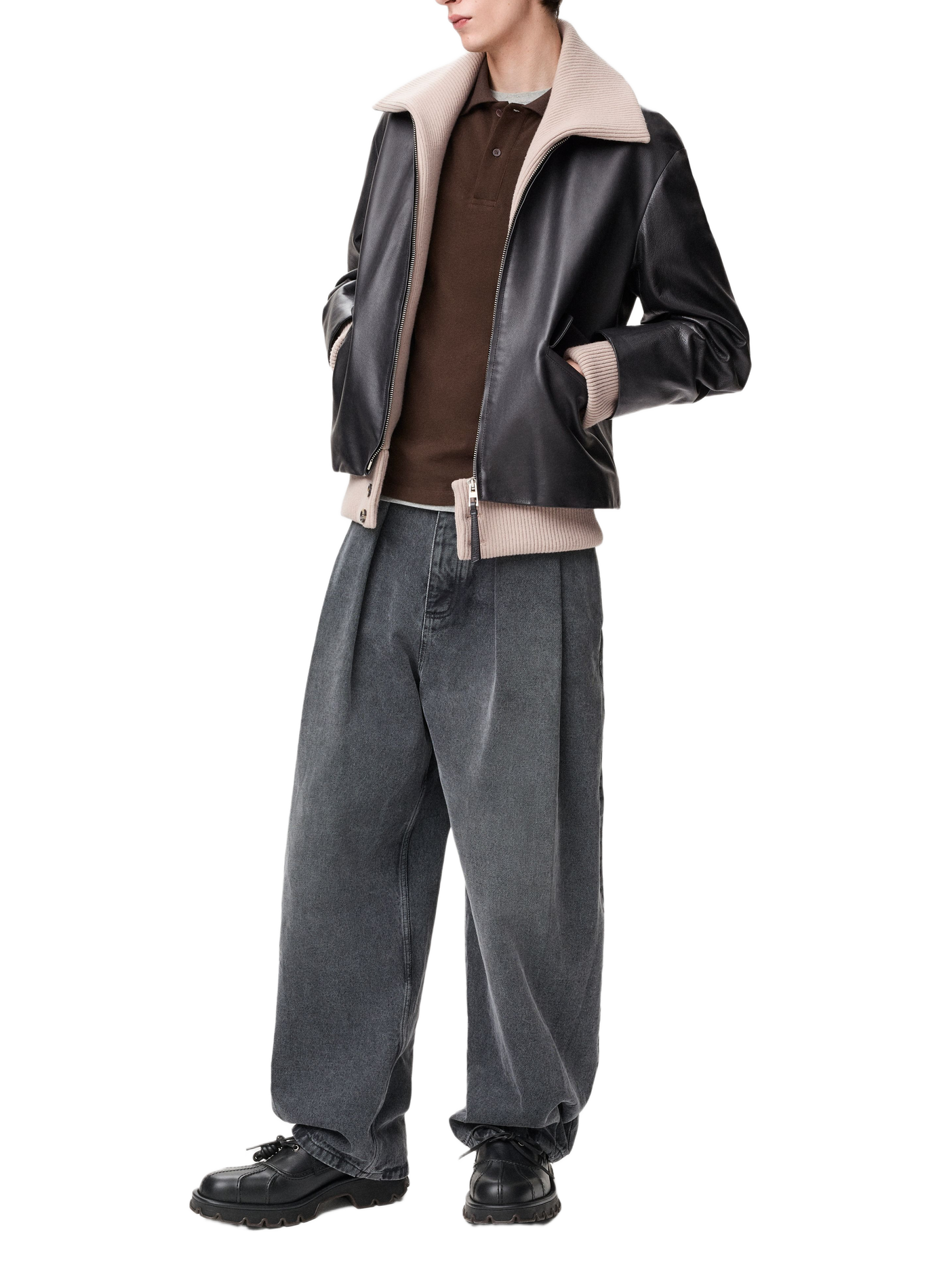 Veste en cuir de buffle nappa LOEWE Noir