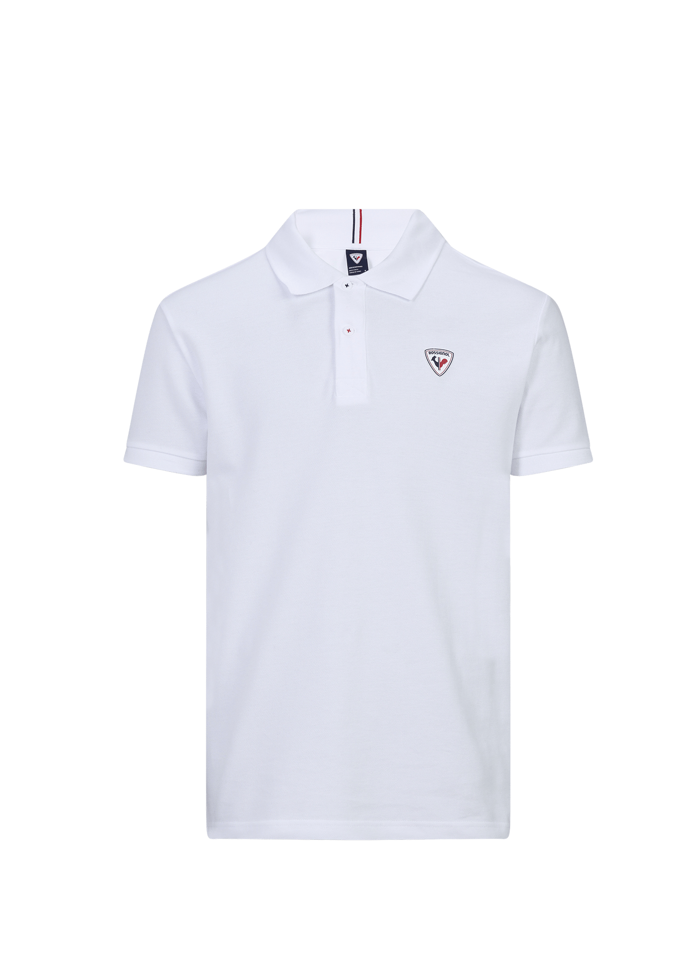 Polo droit manches courtes en coton ROSSIGNOL Blanc