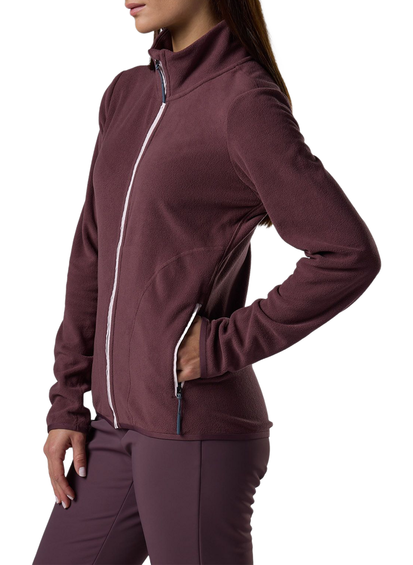 Gerade geschnittene Jacke mit Stehkragen und Reißverschluss ROSSIGNOL Violett