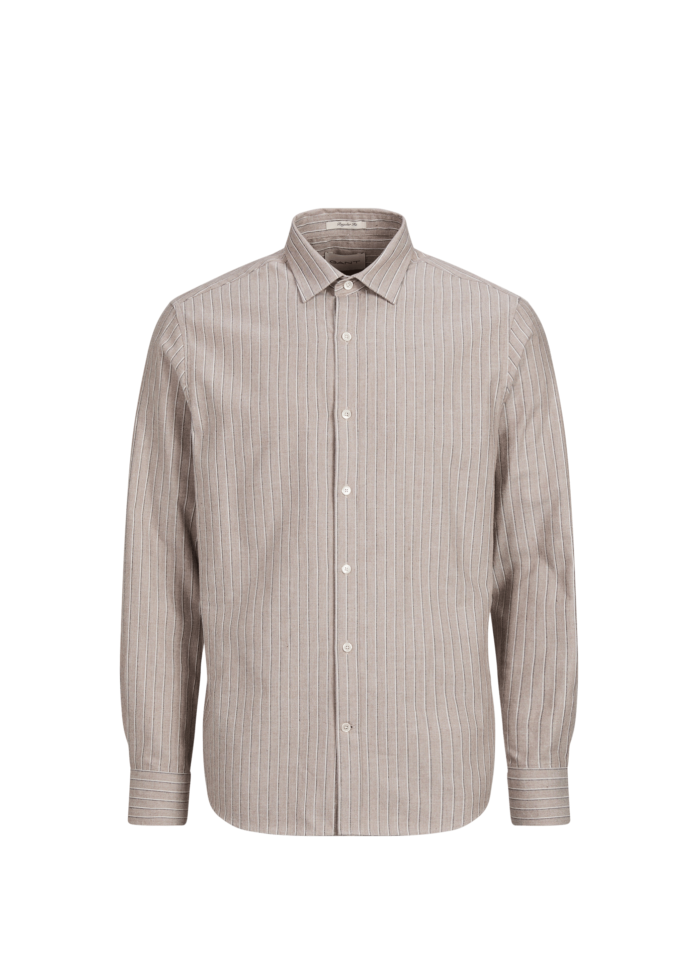Chemise droite en coton GANT Marron
