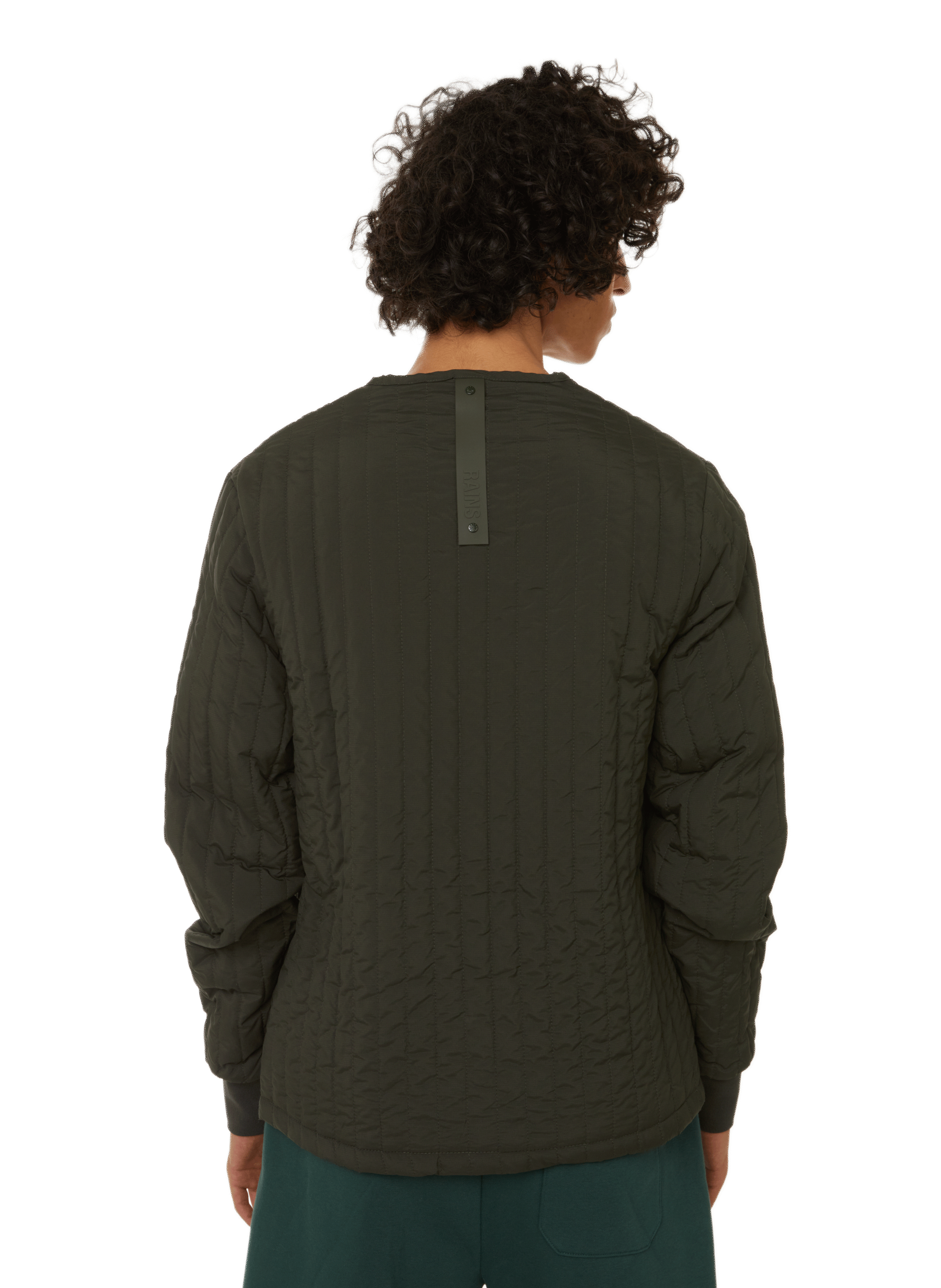 Cropped padded jacket RAINS Green