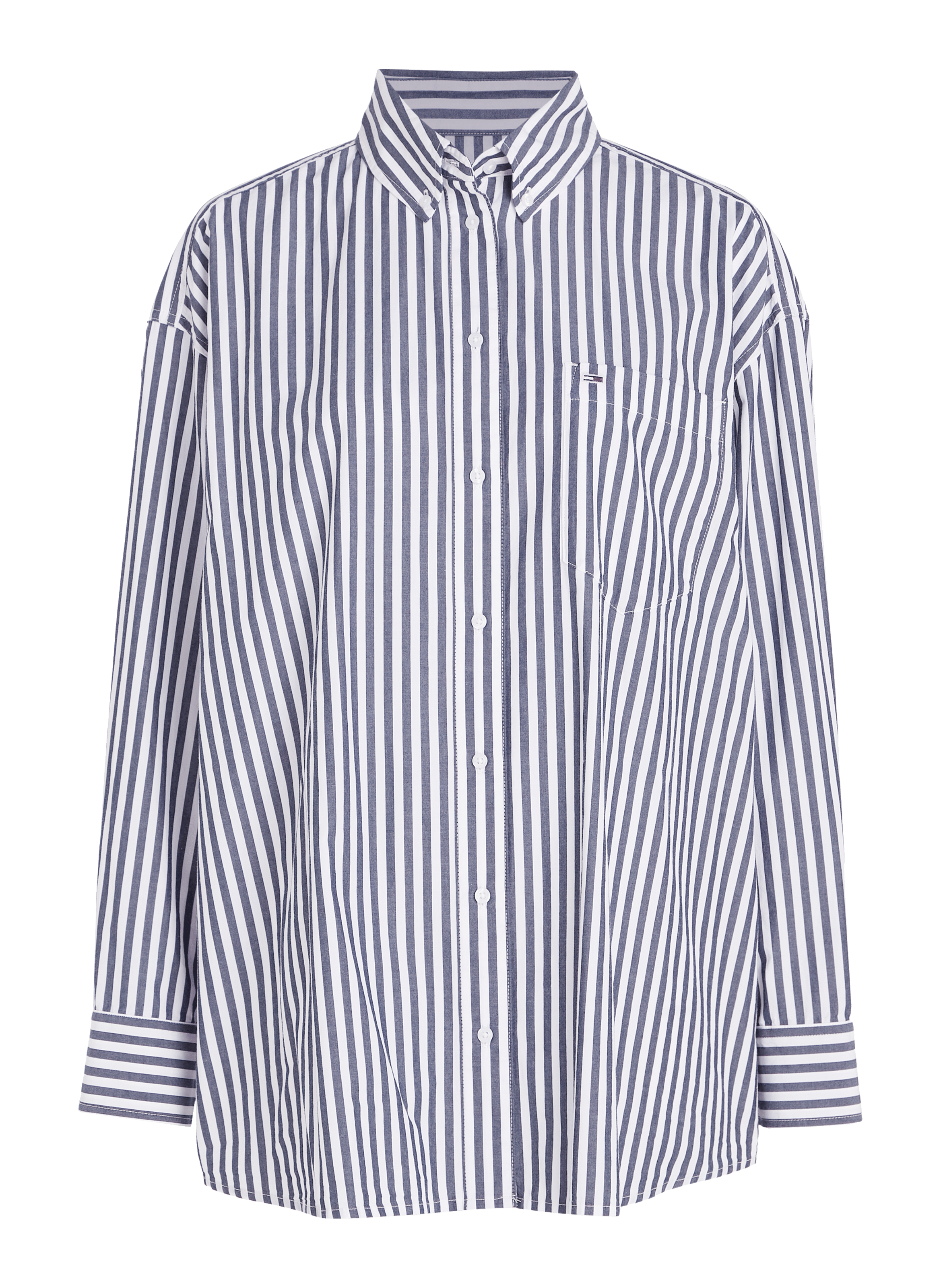 Chemise rayée en coton  TOMMY HILFIGER Bleu