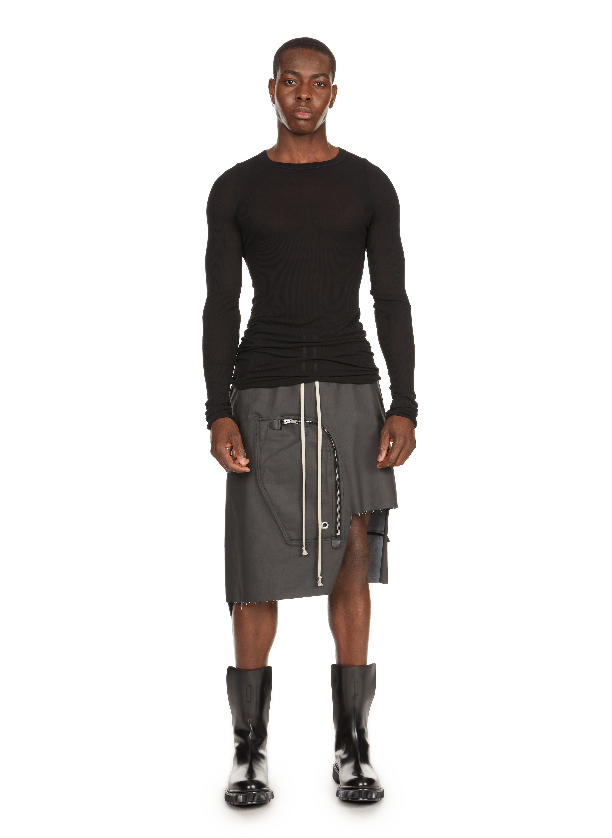 Dracca cotton skirt RICK OWENS Black