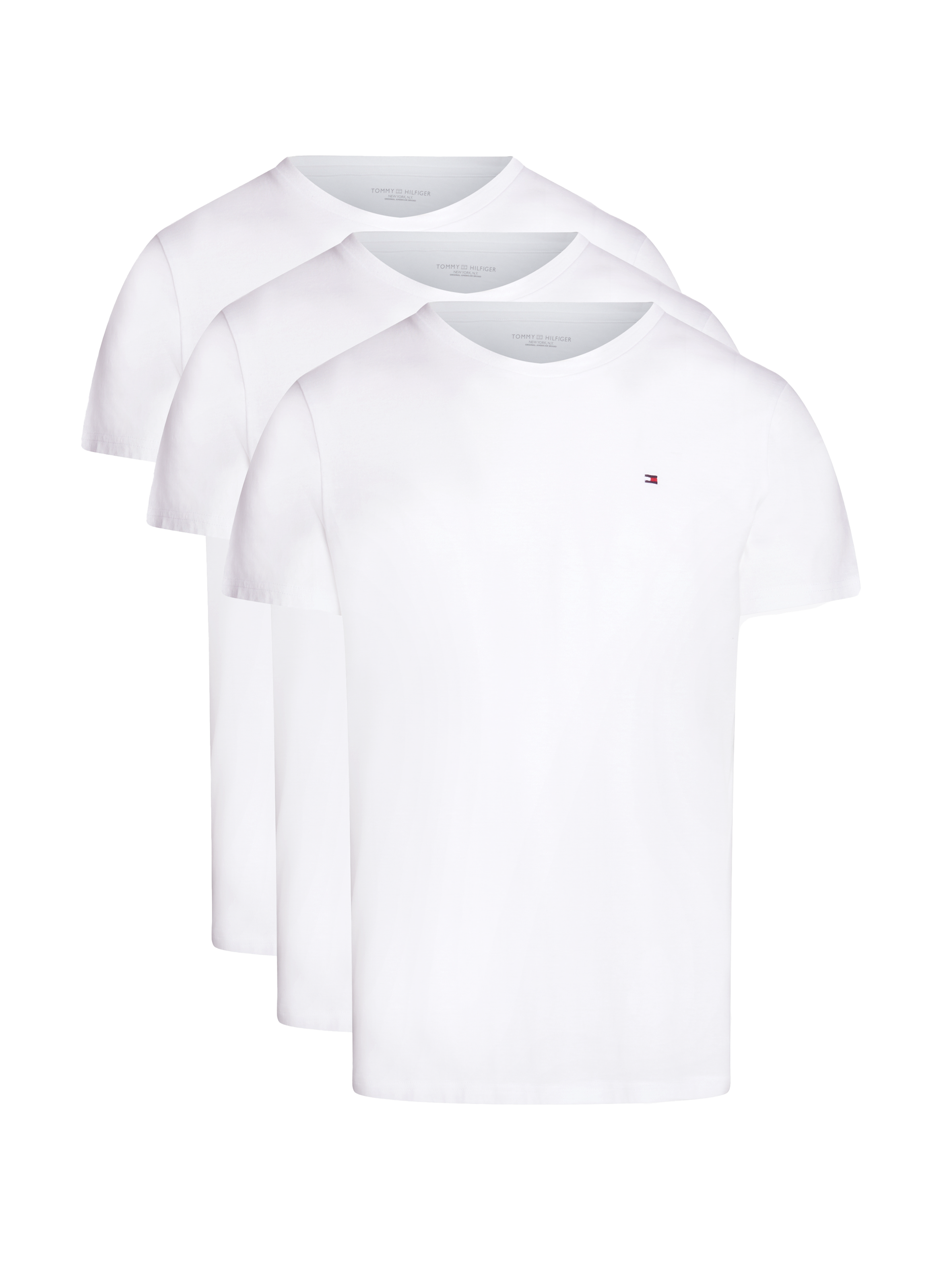 Lot de 3 t-shirts en coton  TOMMY HILFIGER Blanc