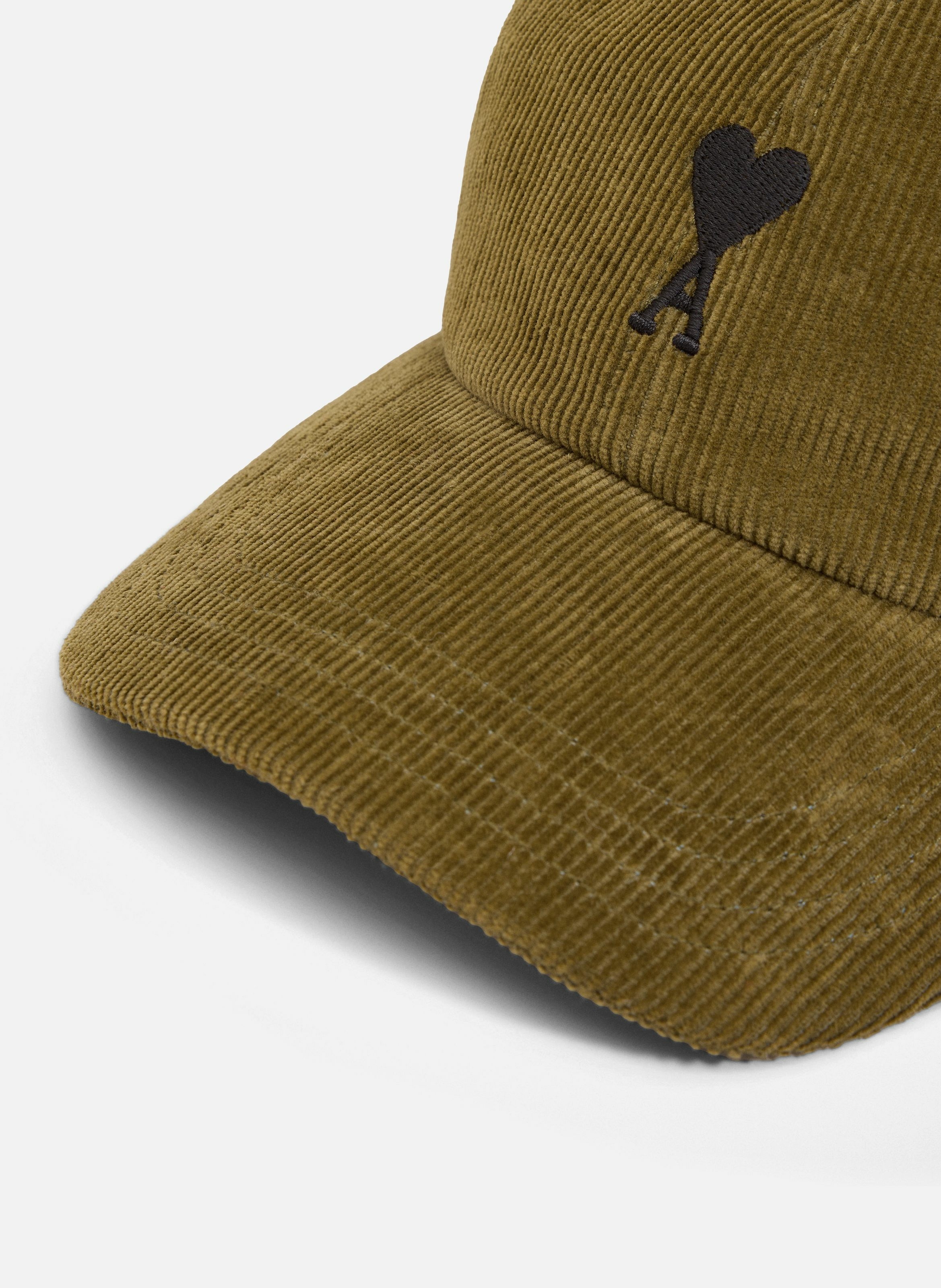 Casquette broderie ami de coeur velours en coton unisexe AMI PARIS Vert