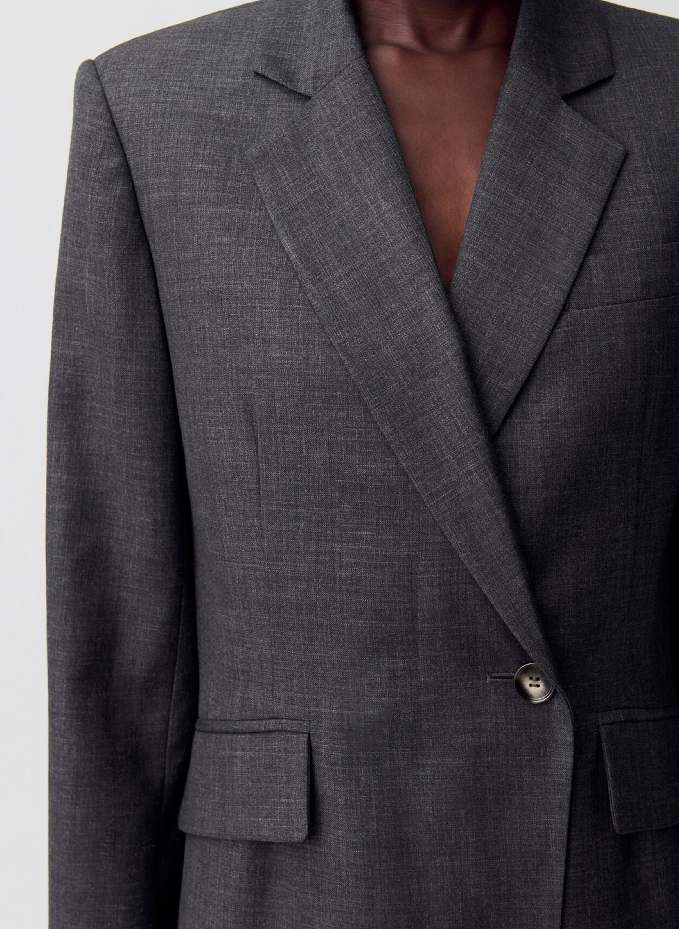 Veste tailleur droite unie villaga CLAUDIE PIERLOT Gris