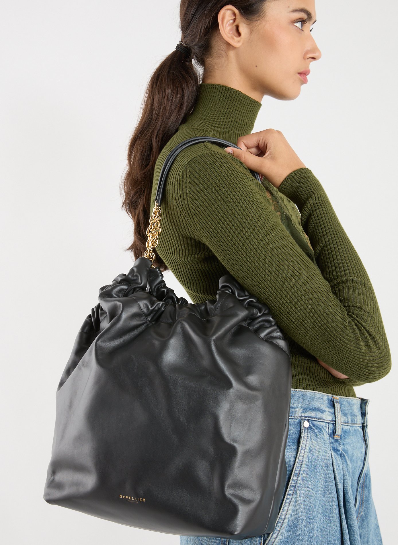 Sac à main Miami en cuir  DEMELLIER LONDON Noir