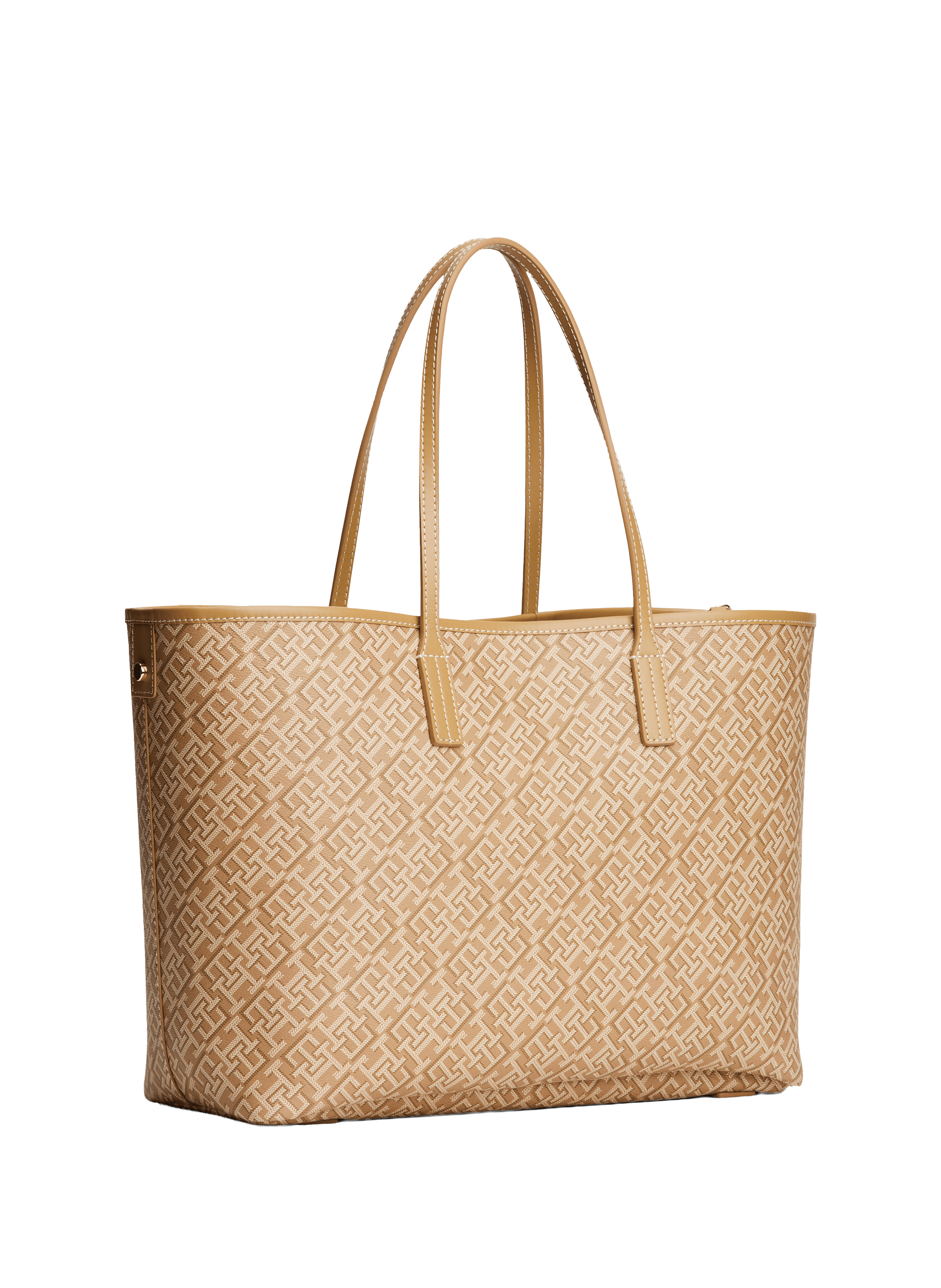 Monogram tote bag TOMMY HILFIGER Brown