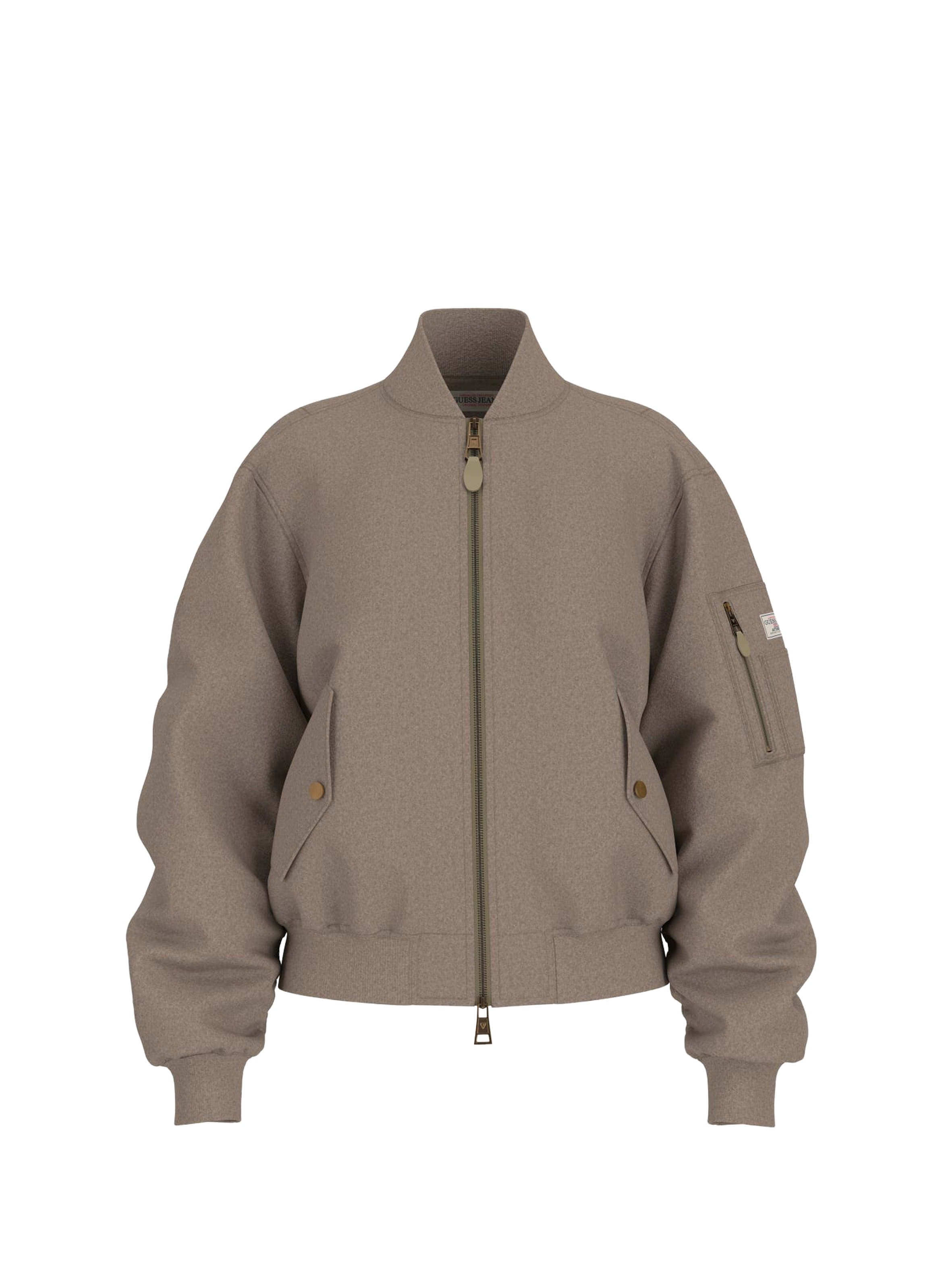 GUESS Blouson en laine mélangée Marron