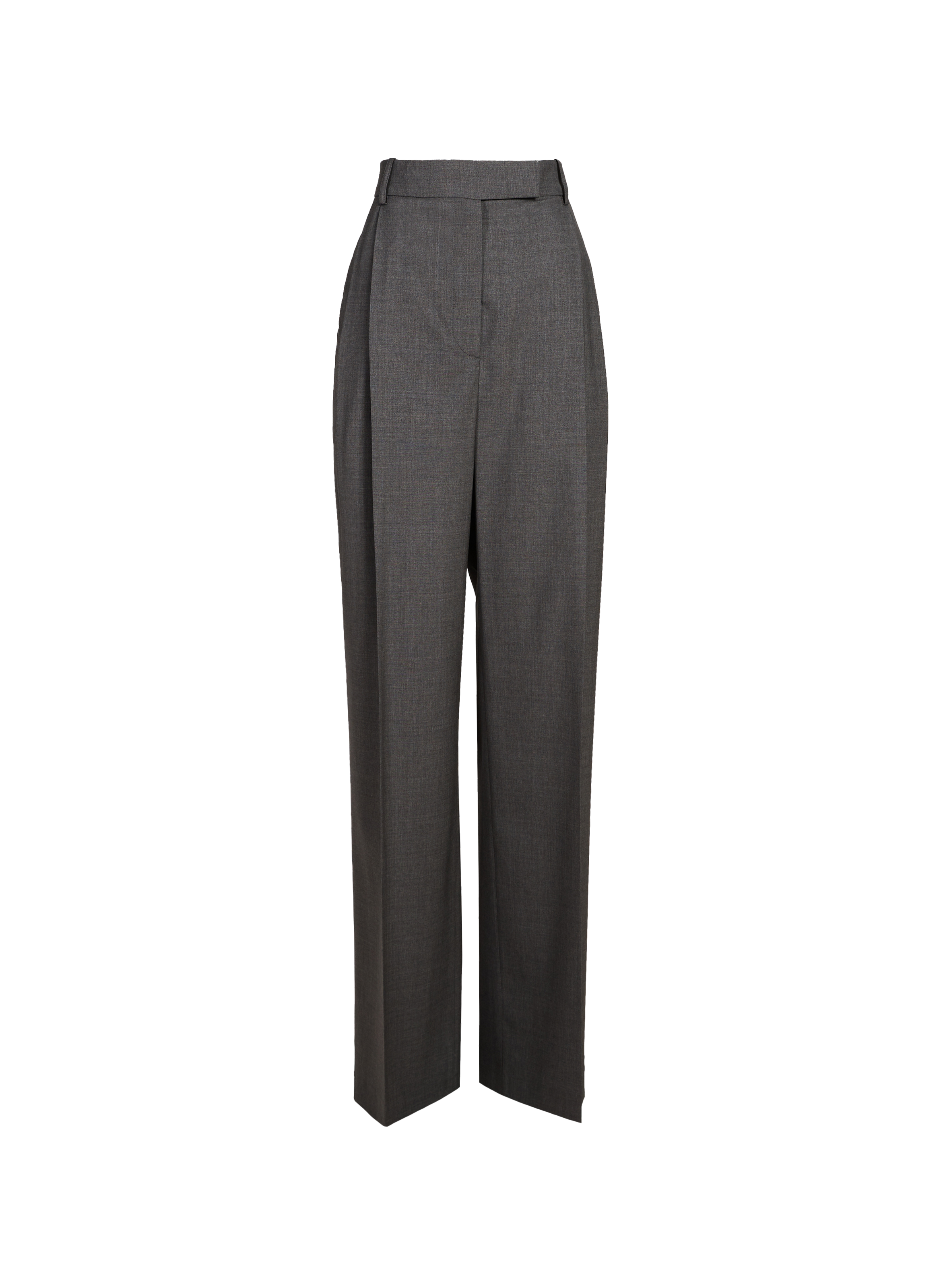 High-waisted trousers in mixed virgin wool ROHE FRAMES Grey