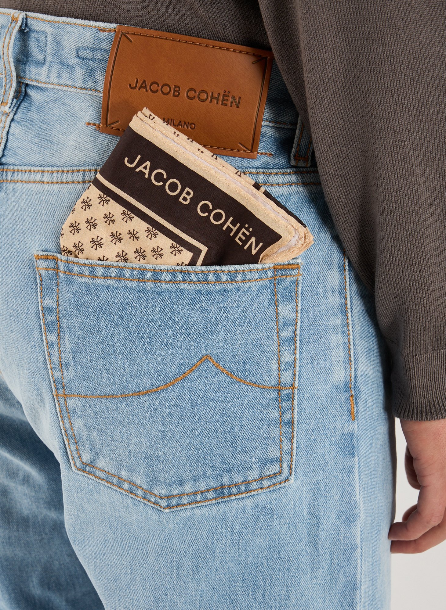 Jean slim en coton JACOB COHEN Bleu