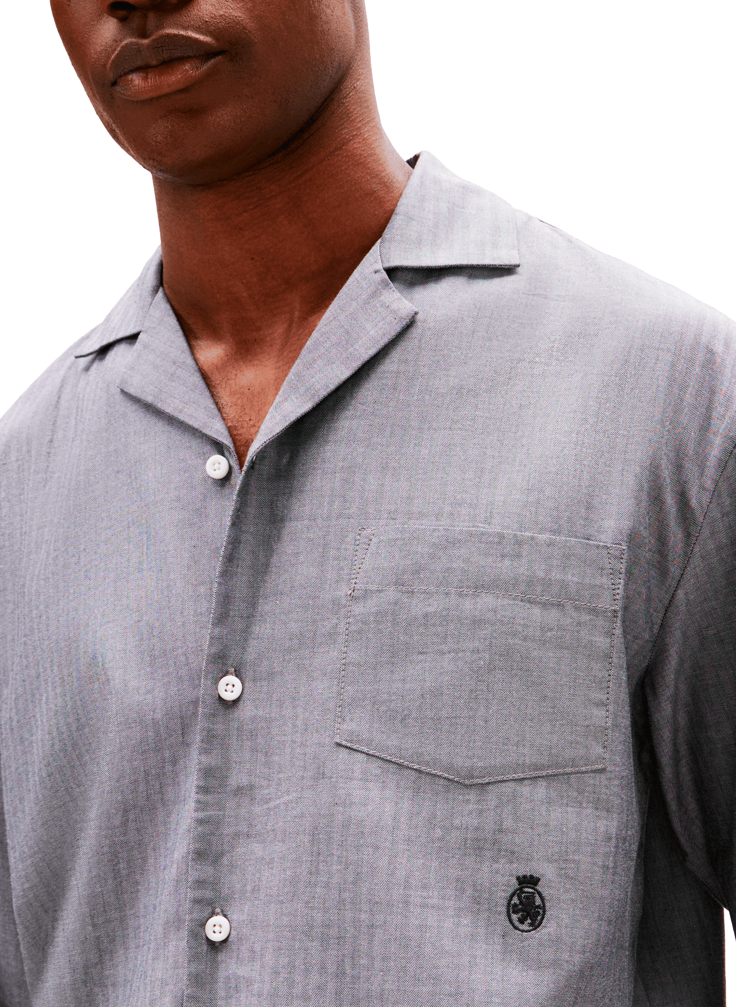 Ensemble de pyjama en coton TOMMY HILFIGER Gris