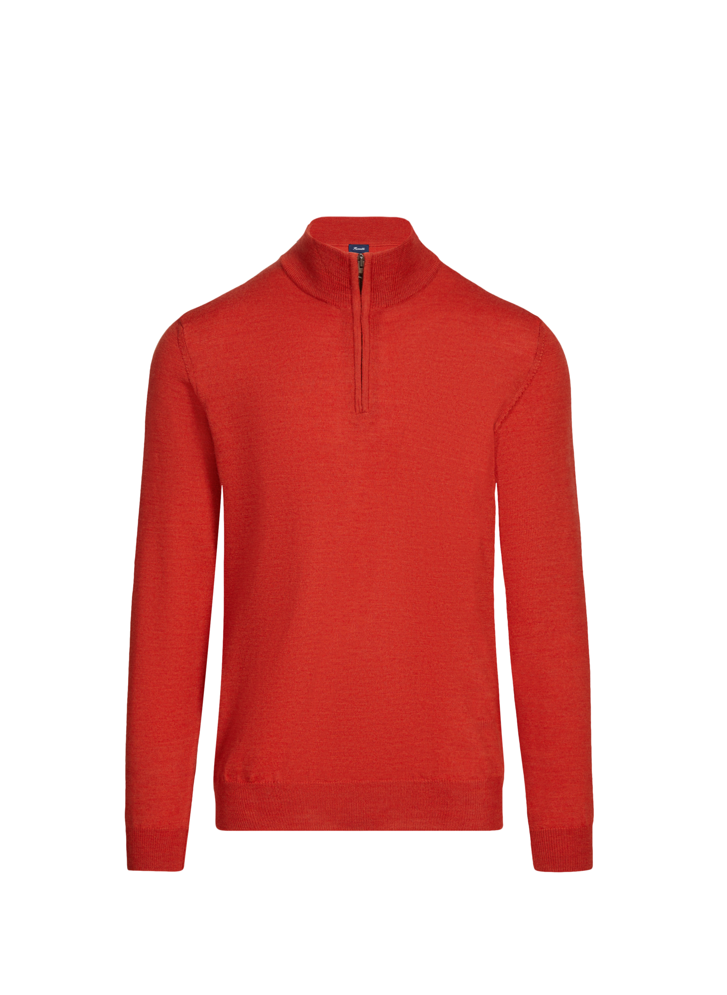 FACONNABLE Merino wool zip-neck jumper Brown