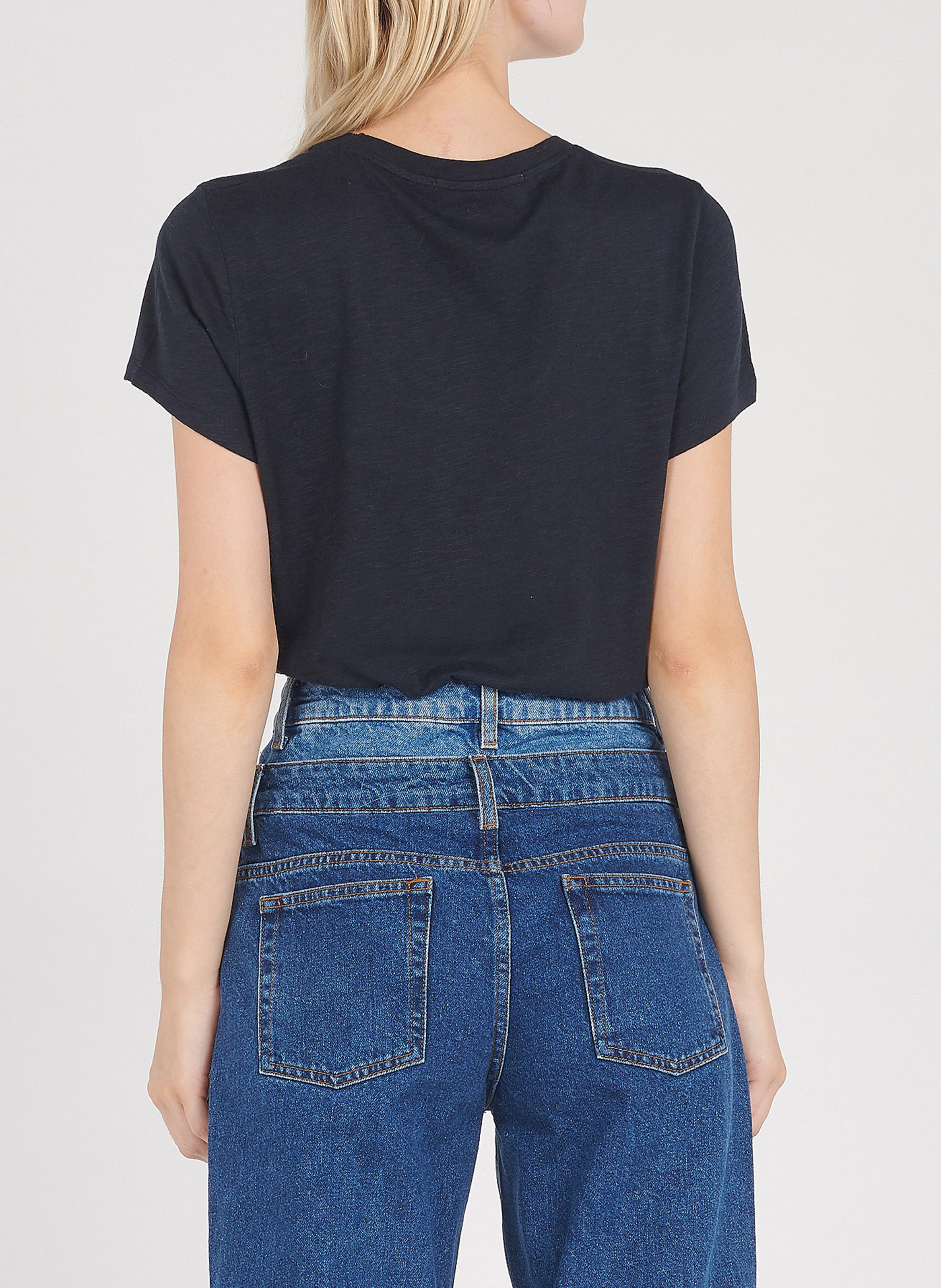 Tee-shirt col rond en coton mélangé jacksonville AMERICAN VINTAGE Bleu