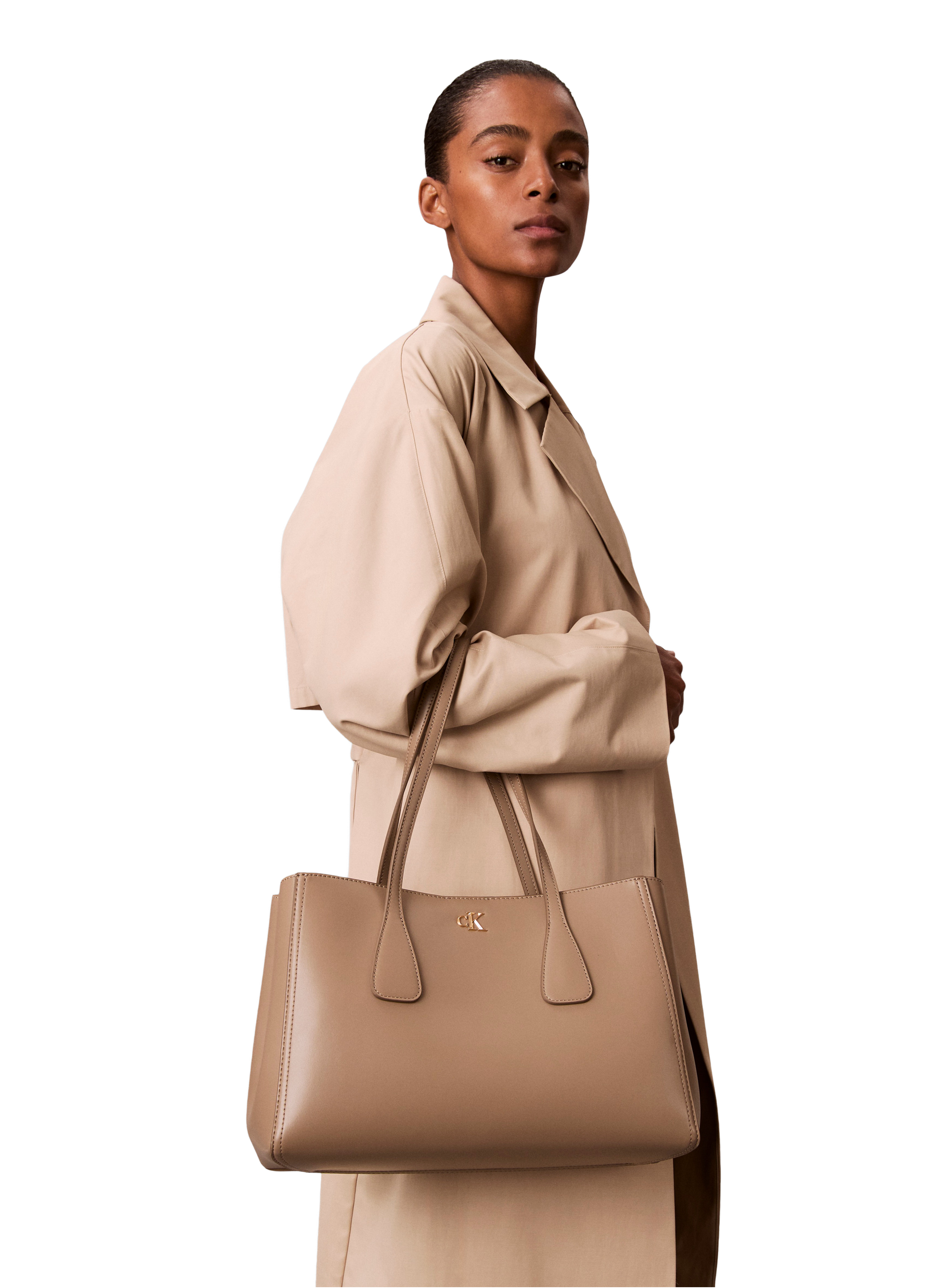 Sac cabas porté épaule CALVIN KLEIN Beige