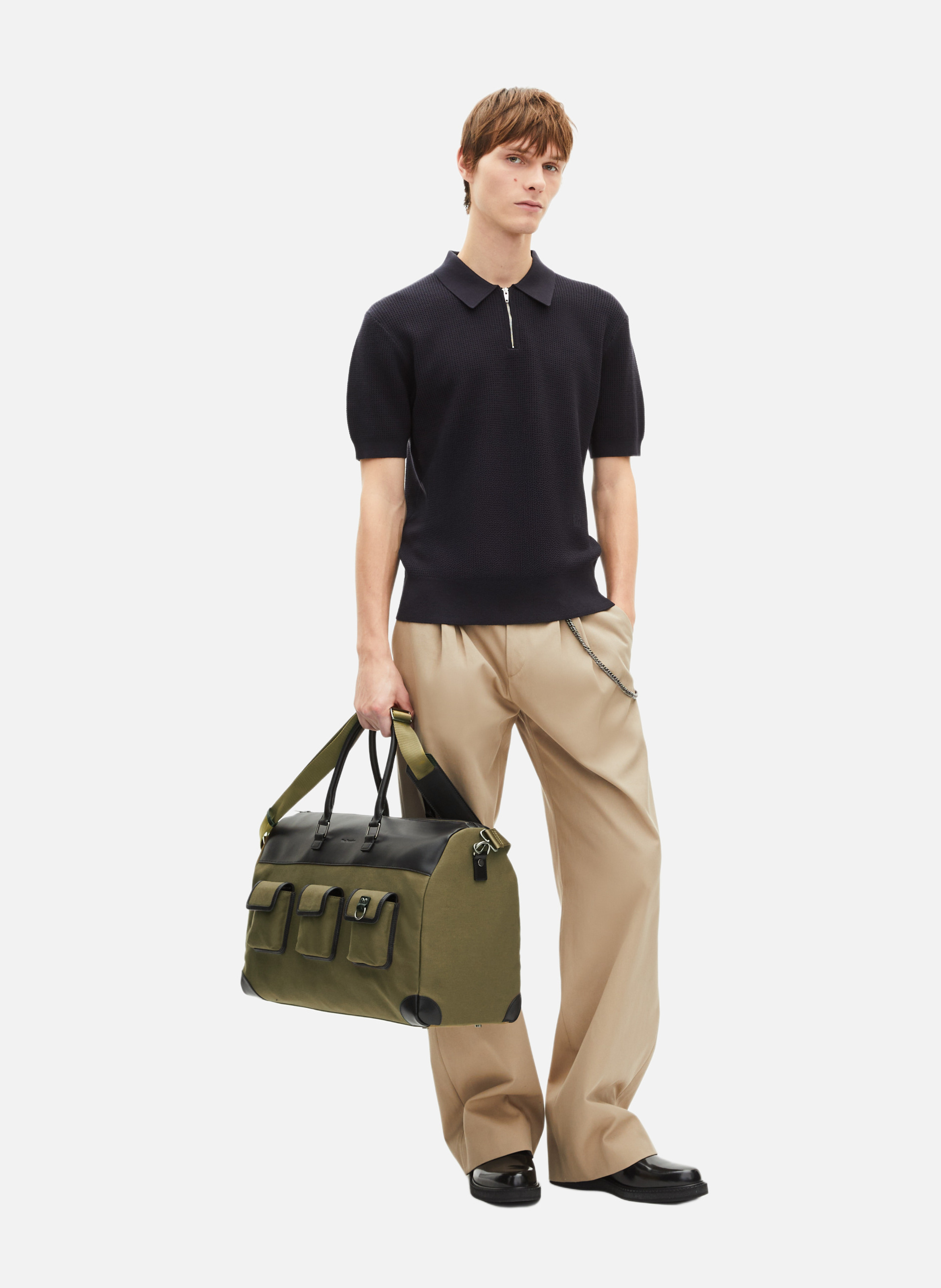 Pull col polo à zip THE KOOPLES Bleu