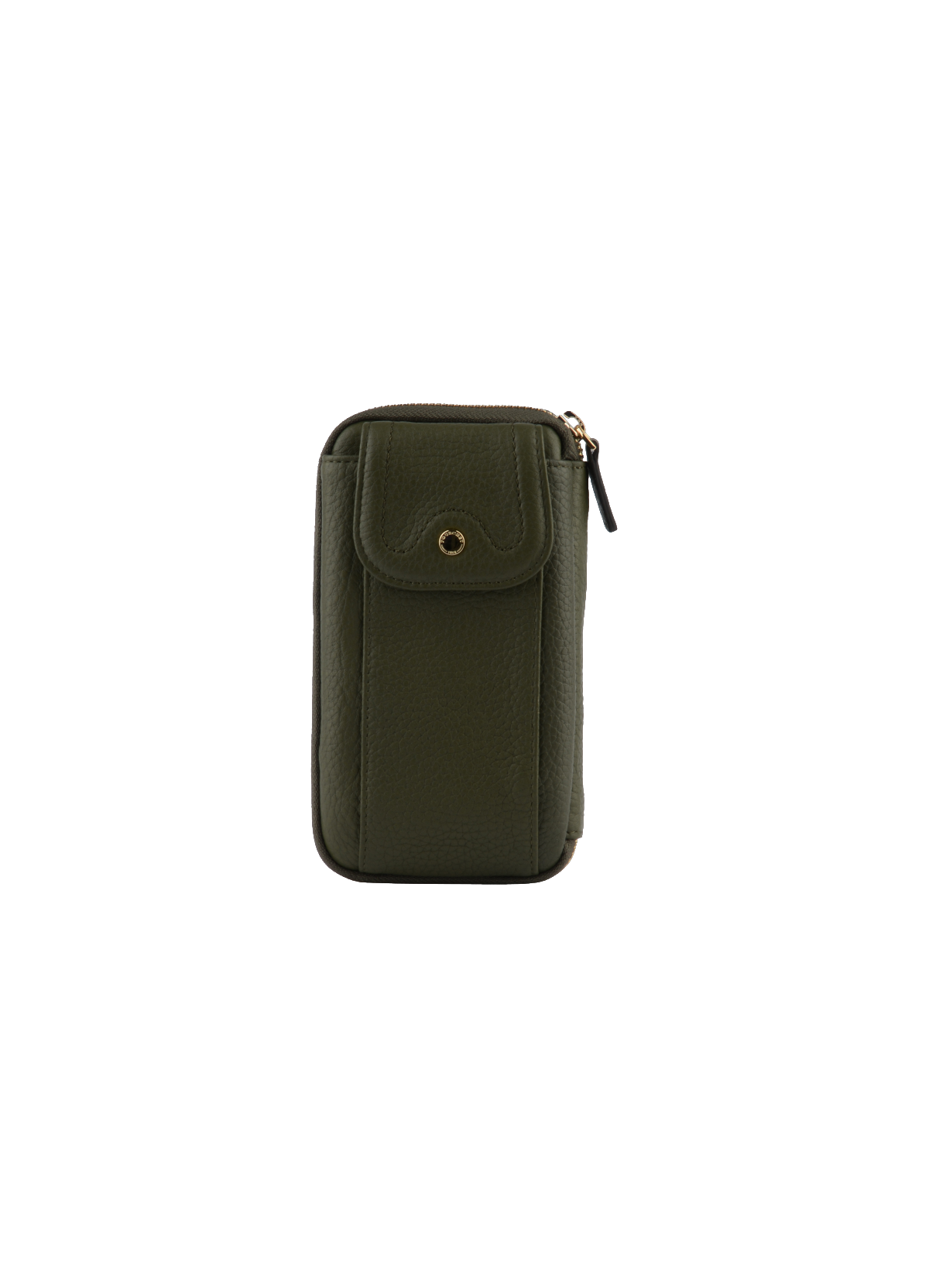 Club | etui téléphone portable en cuir de veau grainé POURCHET Kaki