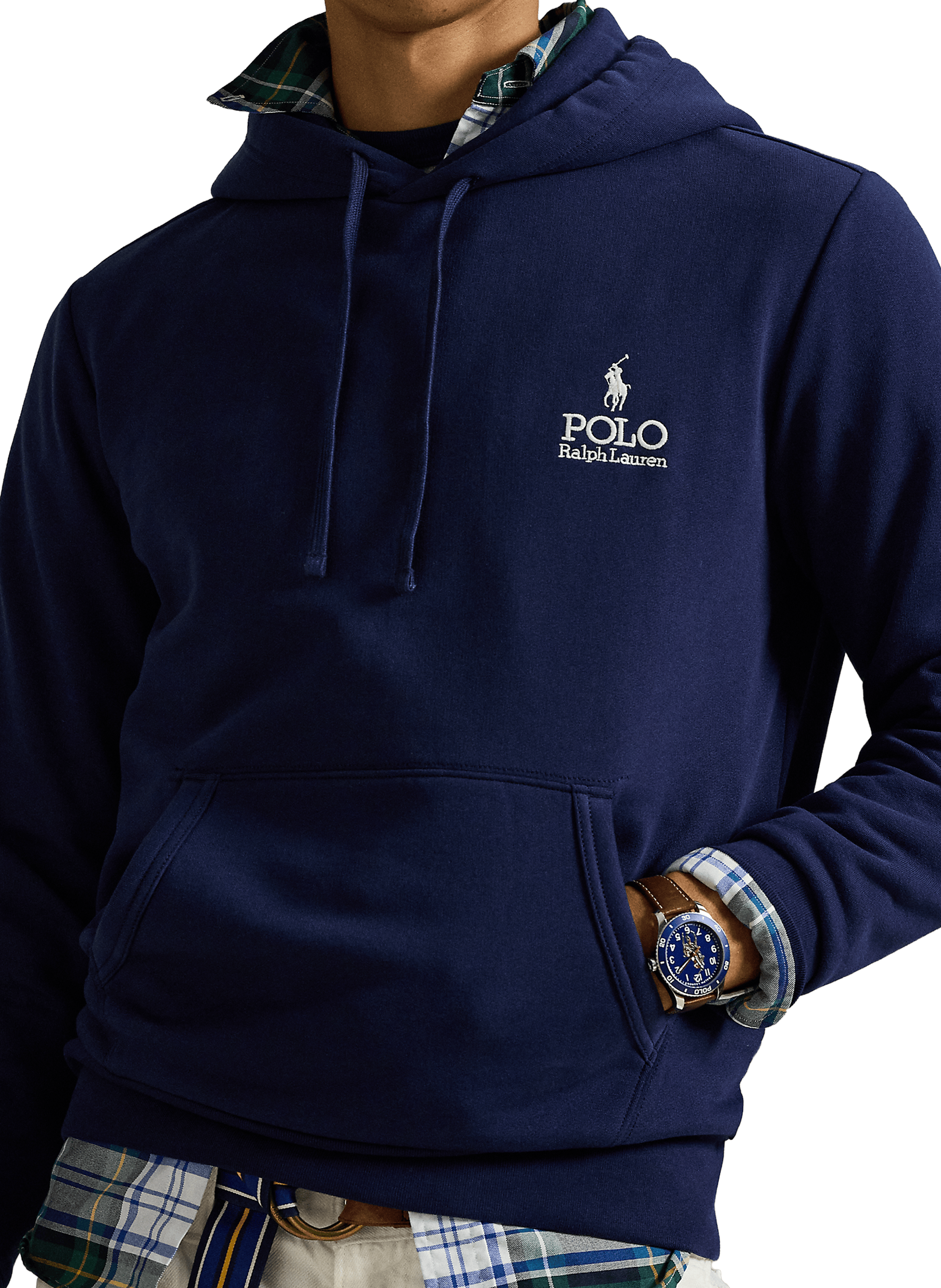 Sweat à capuche en coton mélangé POLO RALPH LAUREN Bleu