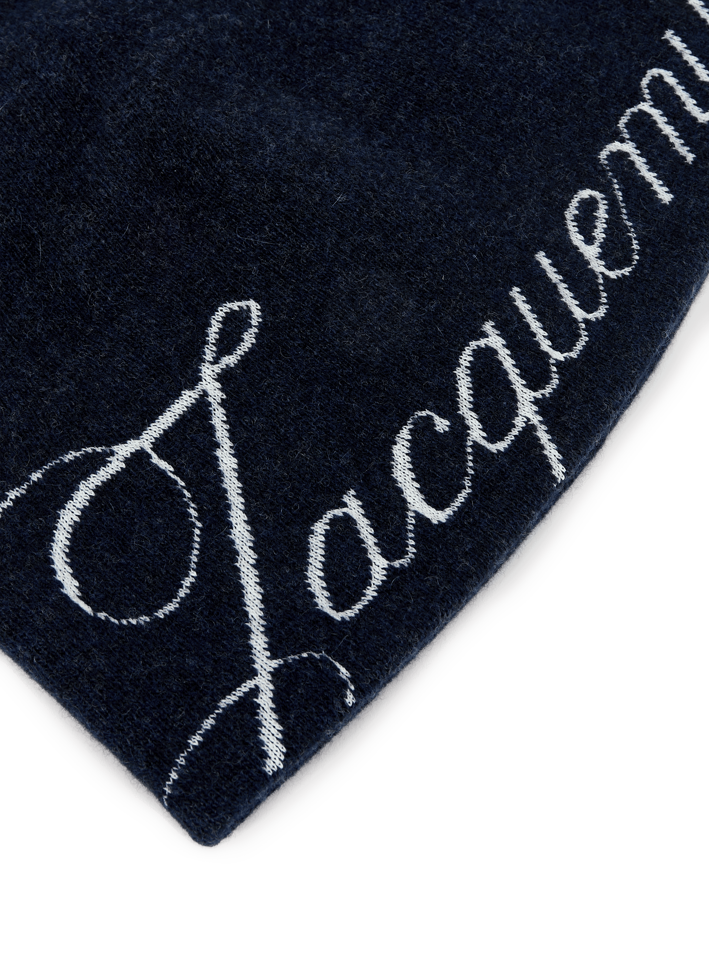 Chevron brand virgin wool and cashmere beanie JACQUEMUS Blue