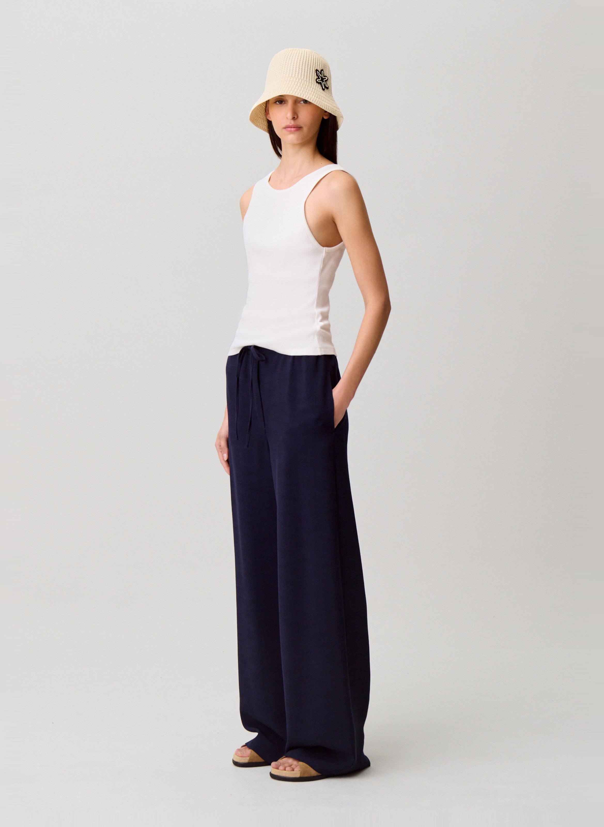 Pantalon large CLAUDIE PIERLOT Bleu