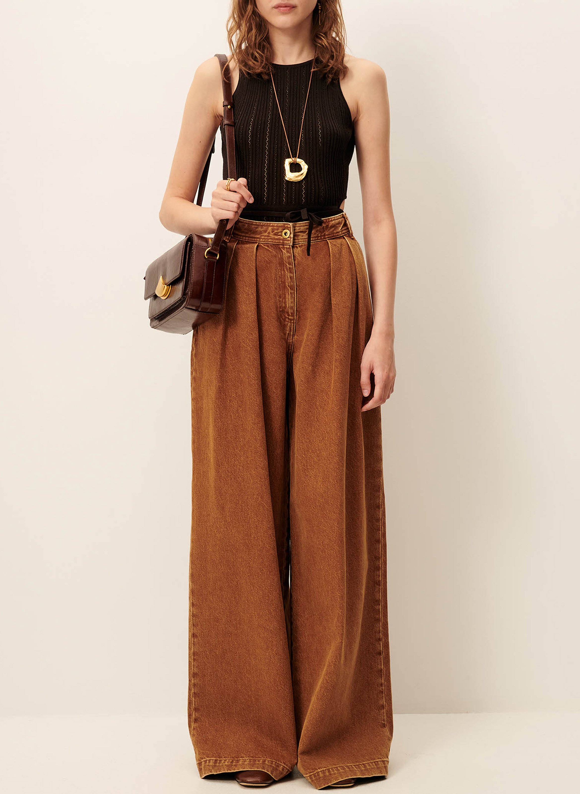 Body col rond en coton andrade SESSUN Marron