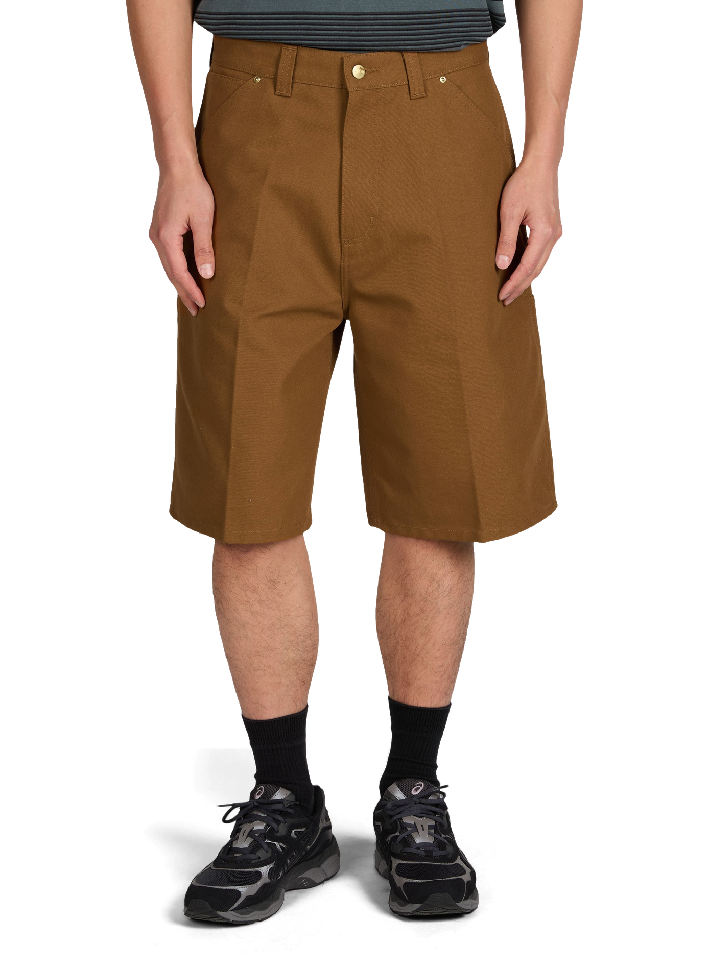 Short en coton CARHARTT WIP Marron