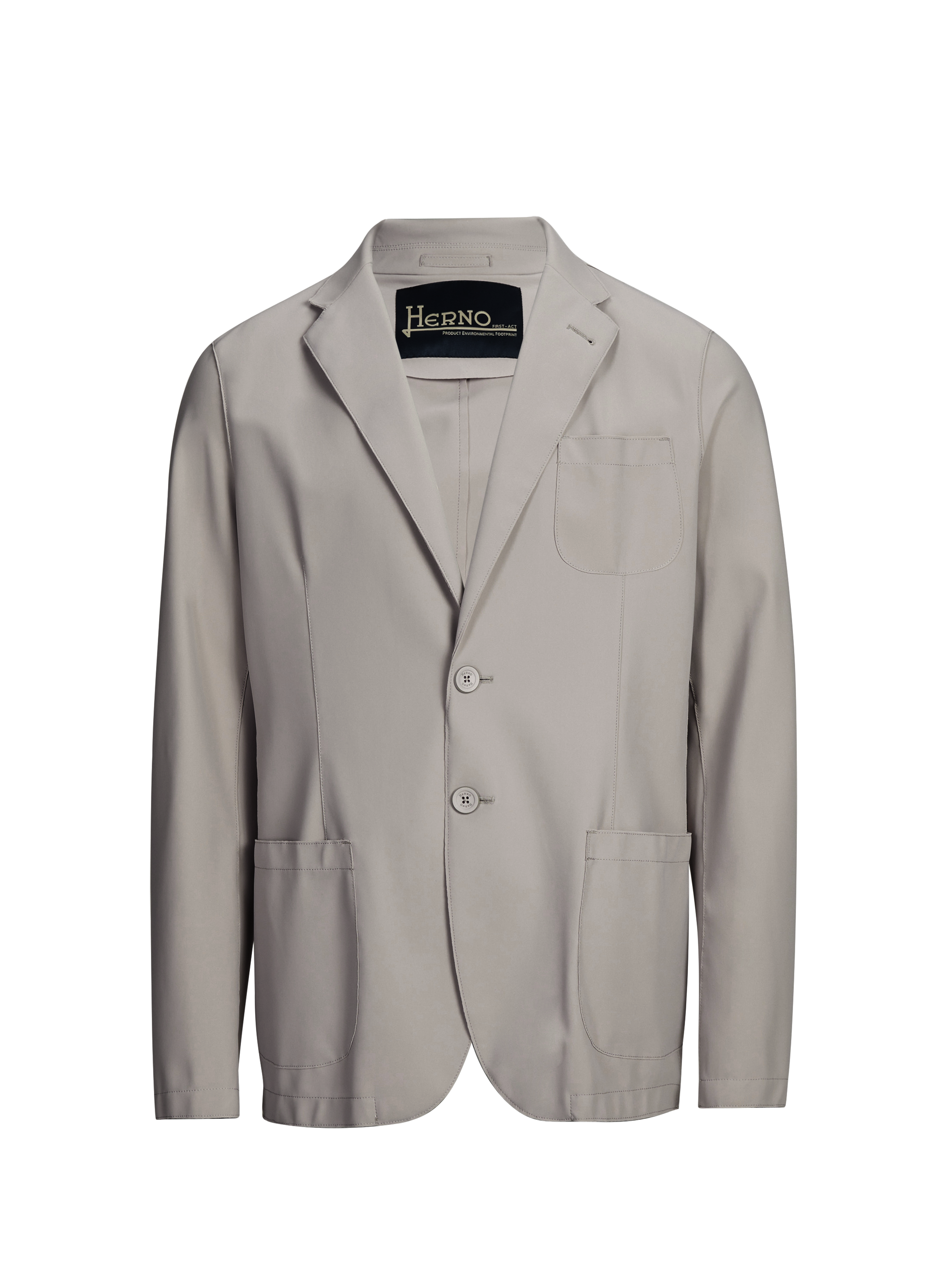Solid straight blazer HERNO Grey