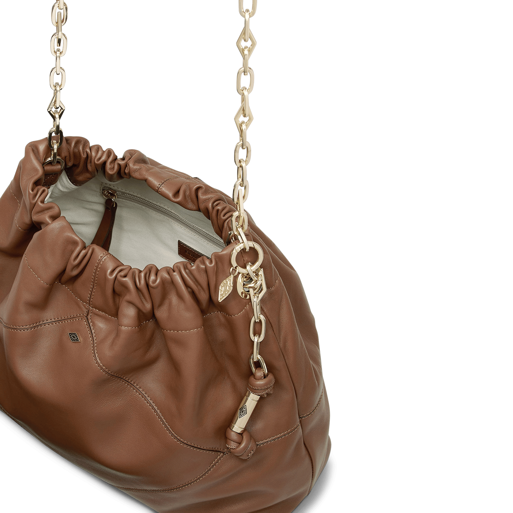 Cabas en cuir june tote BA&SH Marron