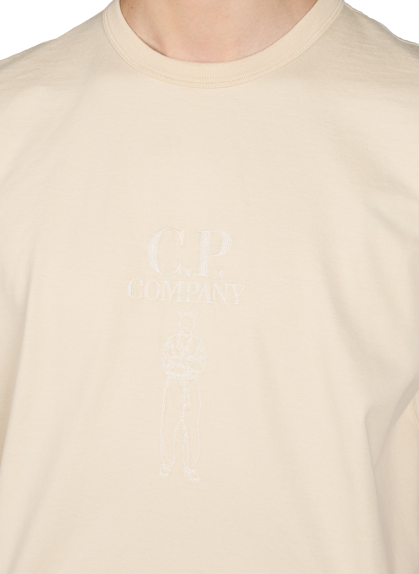 T-shirt en coton CP COMPANY Beige