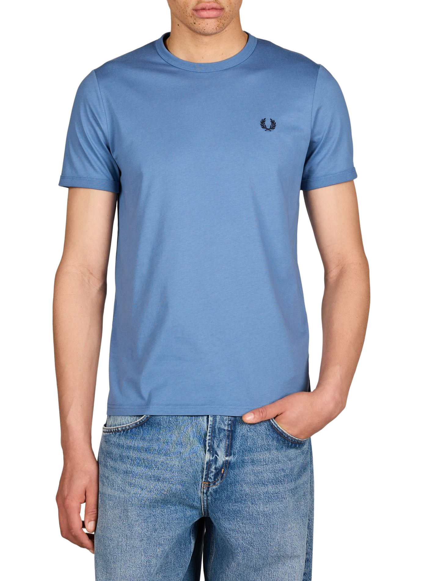 Maglietta con bordi contrastanti FRED PERRY Blu