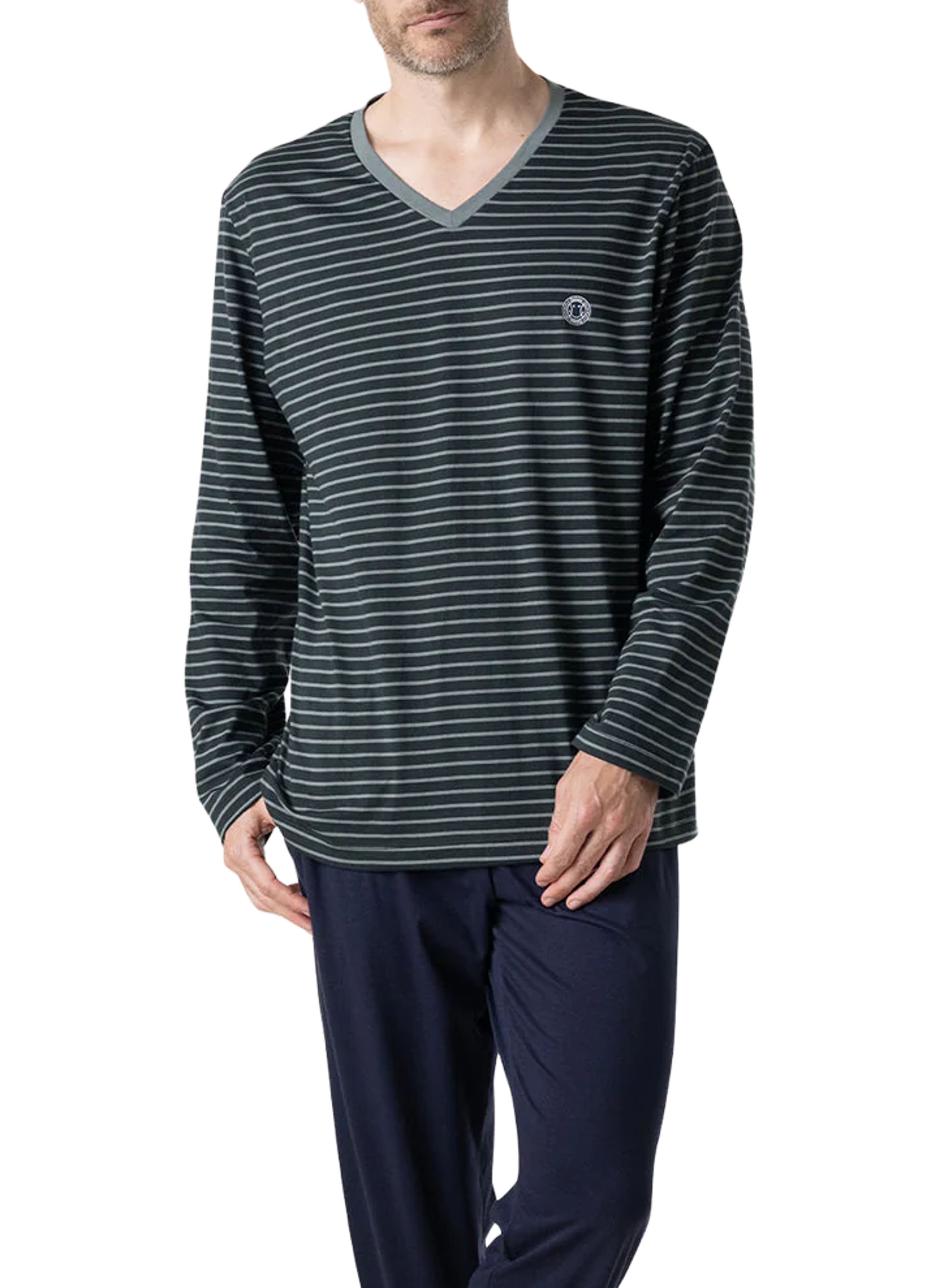 Set of long cotton pajamas EMINENCE Green