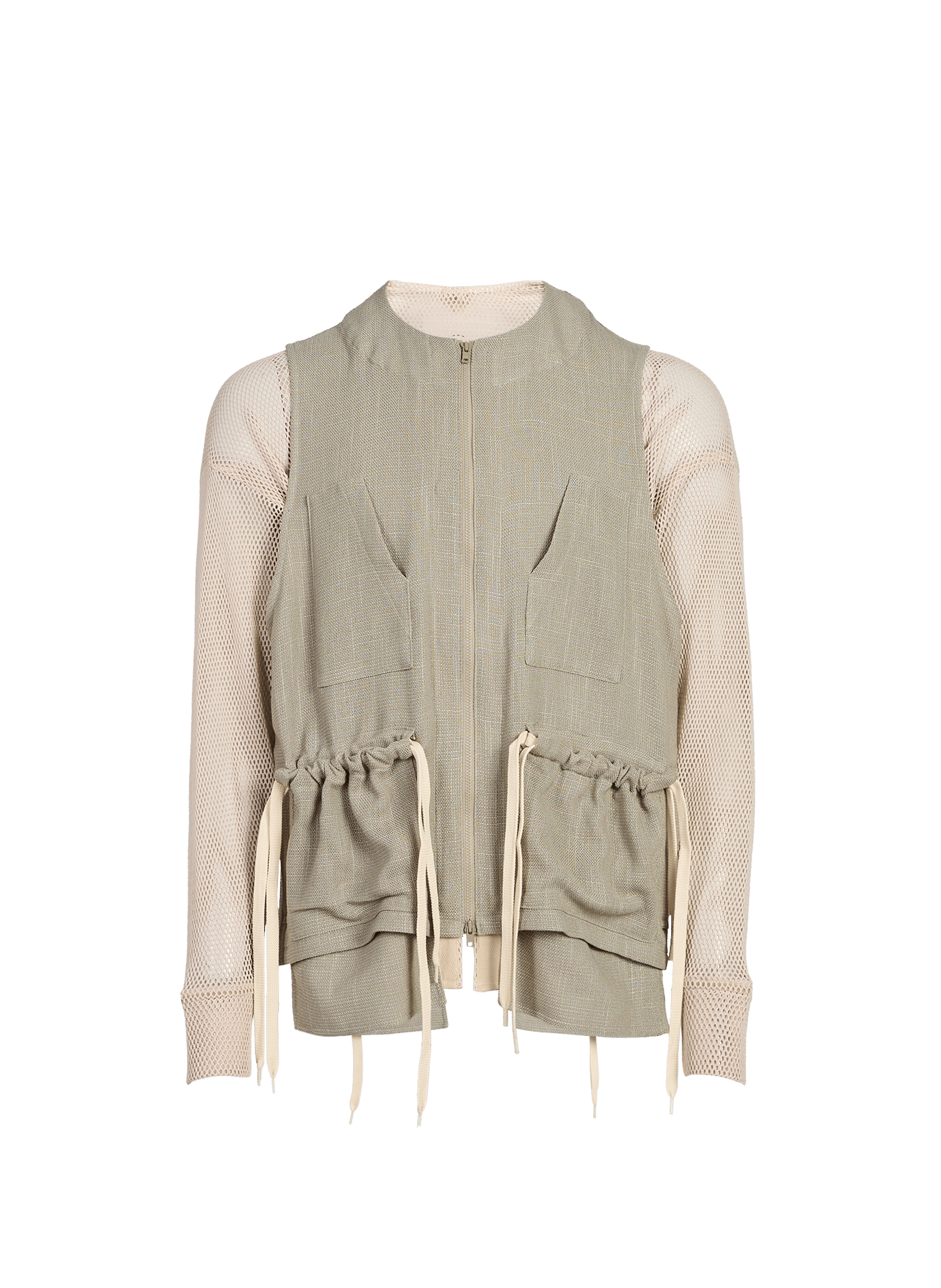 Oversized round neck jacket WANSIE Grey