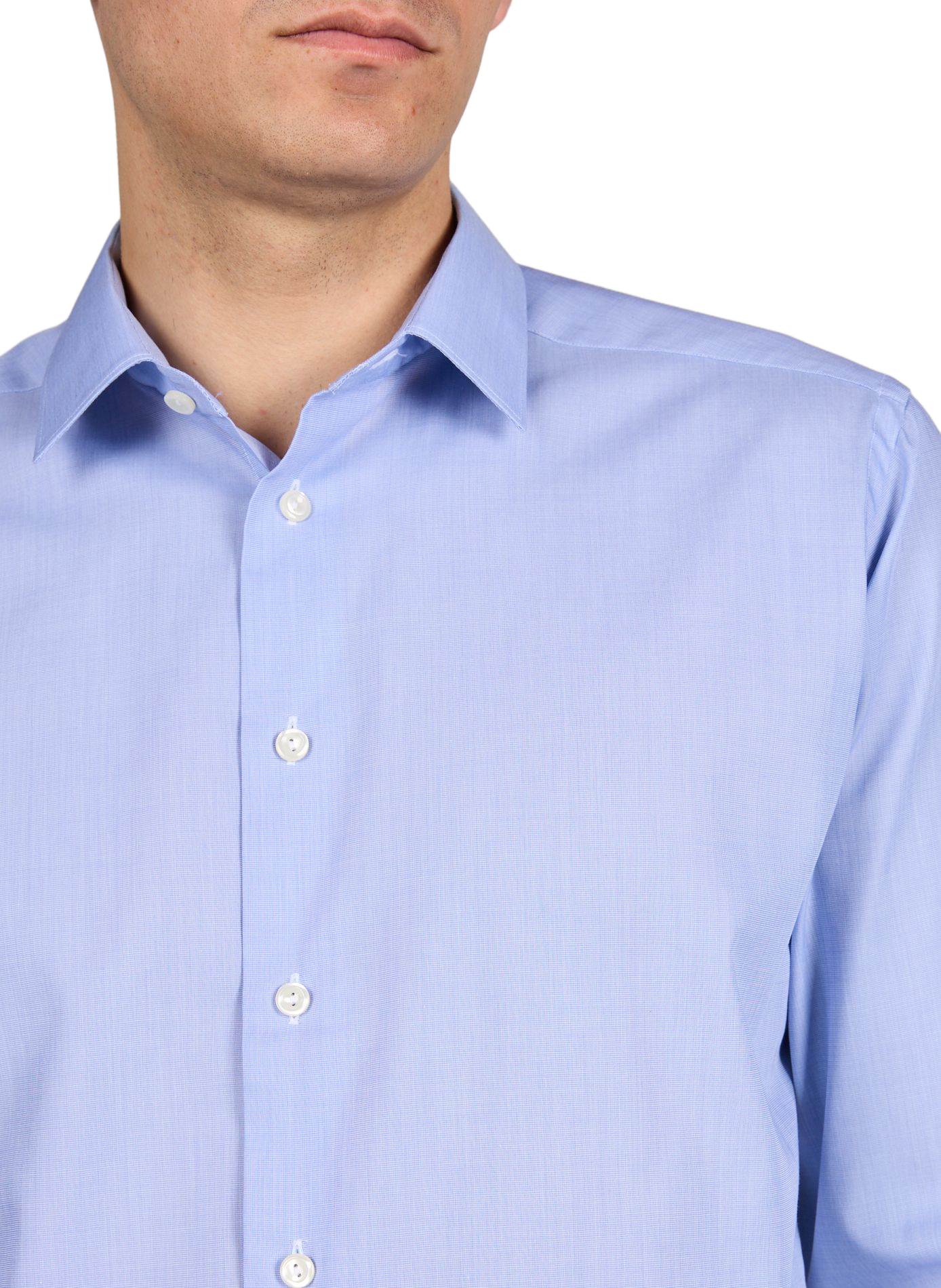 Chemise slim en coton ETON Bleu