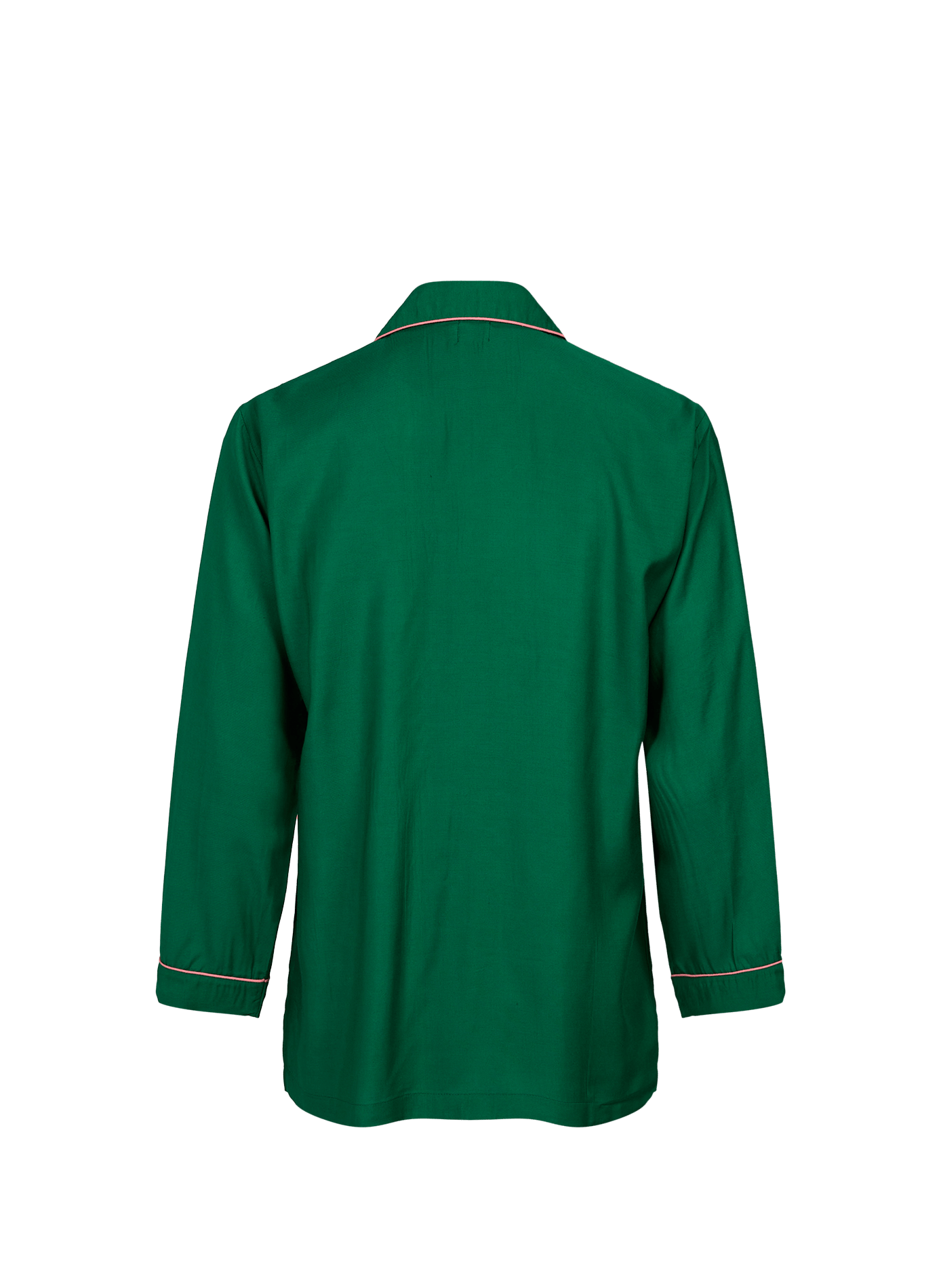 Set of long pajamas in cotton and silk Green