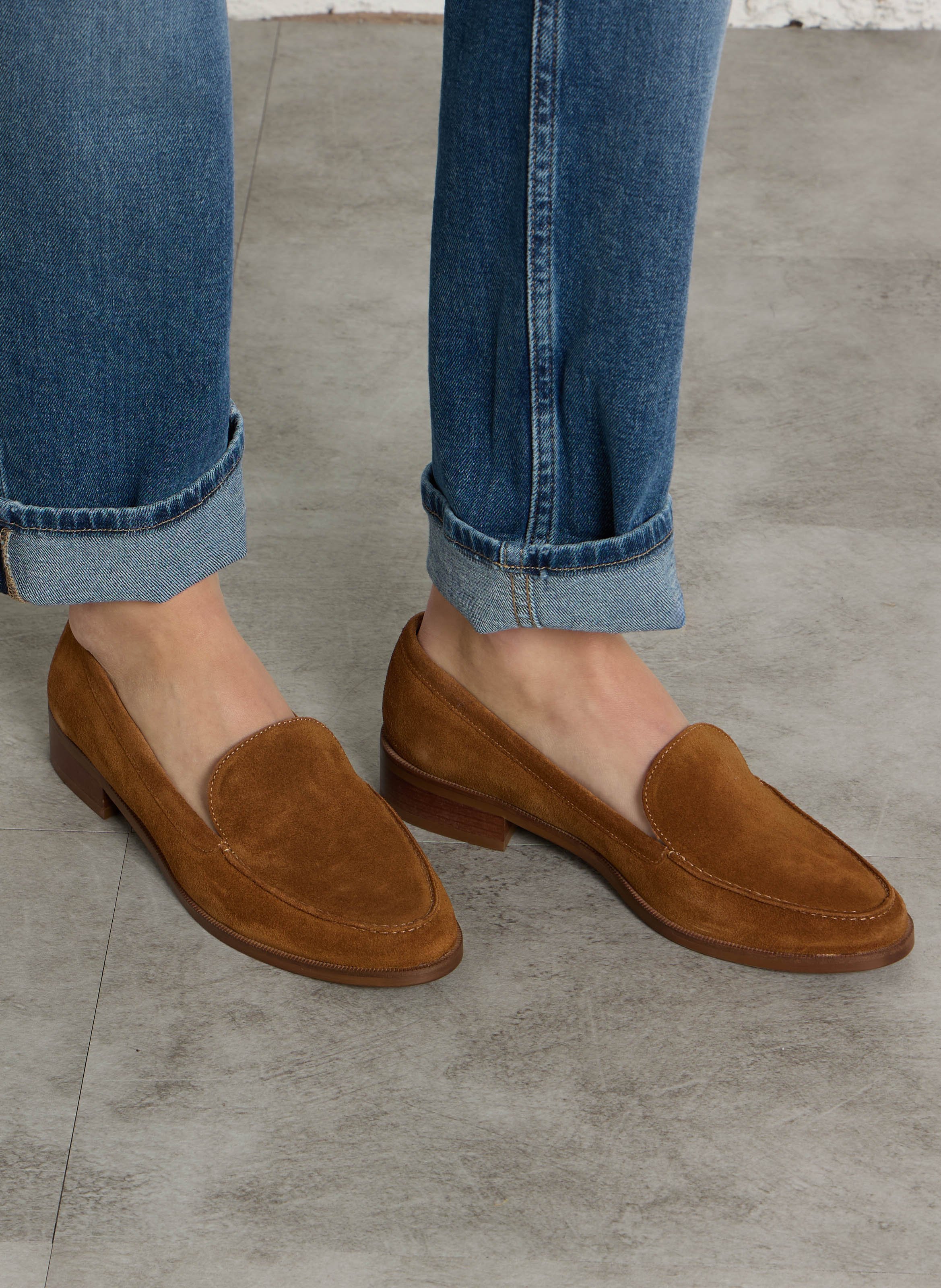 Mocassins en cuir velours n°154 RIVECOUR Marron