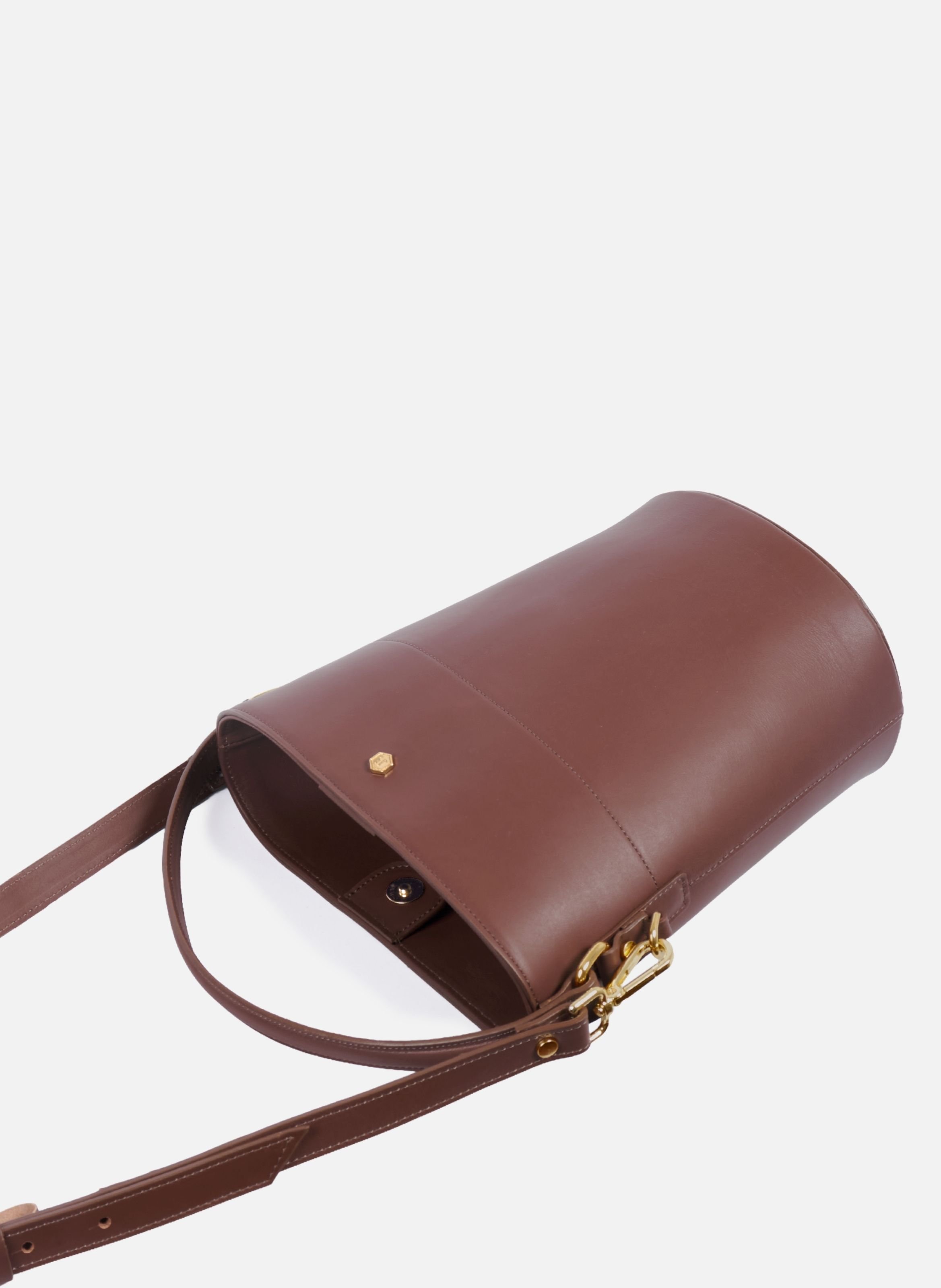 Sac seau margot cuir JULES & JENN Marron