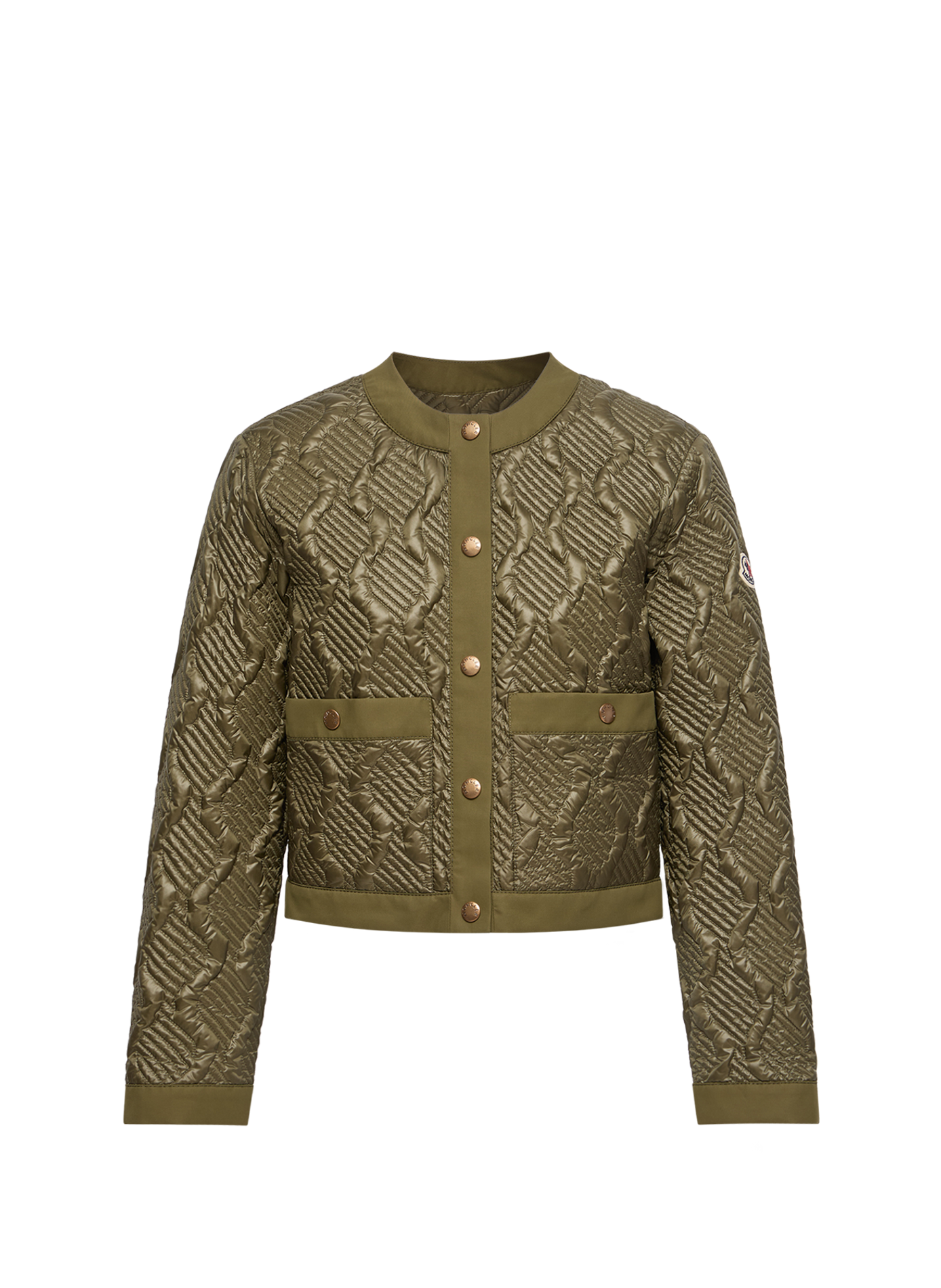 Gepolsterte Daunenjacke Libellule mit Rundhalsausschnitt MONCLER Grun