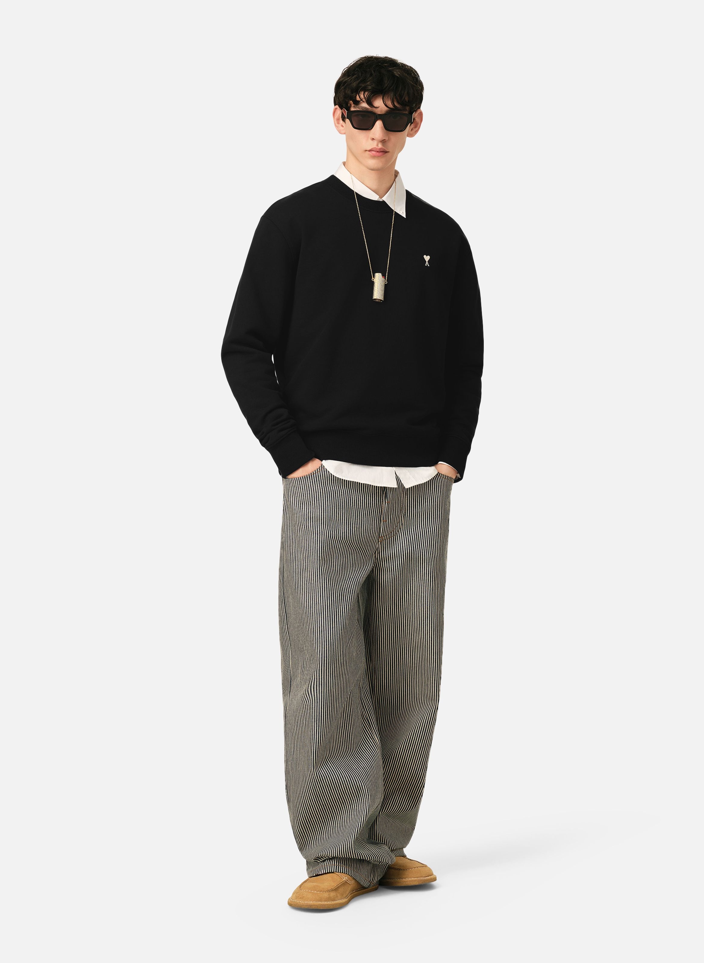 Sweatshirt en coton ami de coeur AMI PARIS Noir