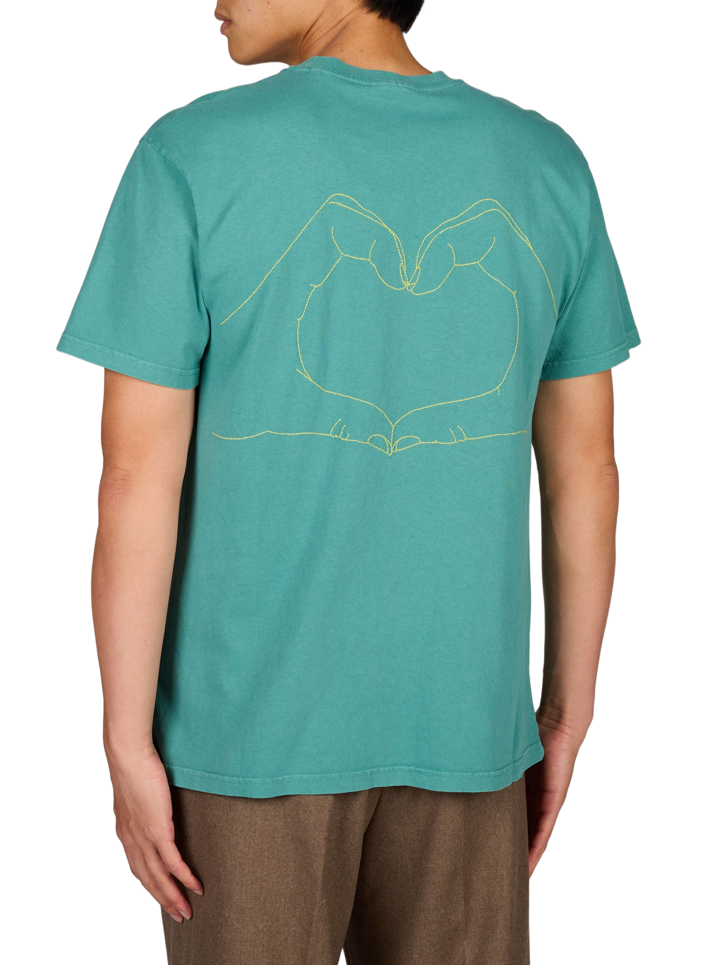 Patureau I Love You Cotton T-shirt MAISON LABICHE Green