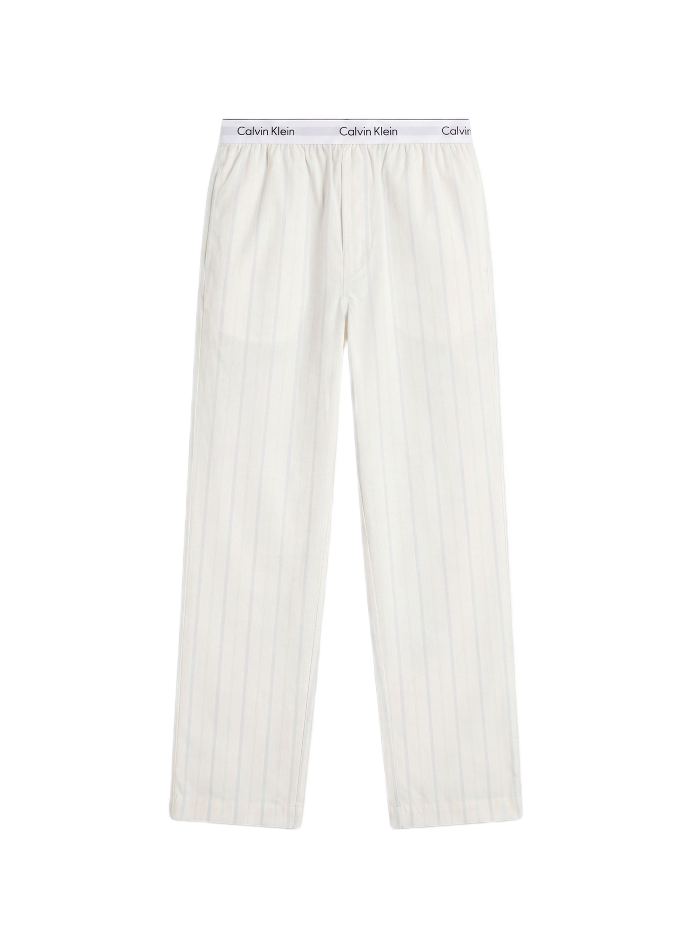 Pantalon de pyjama rayé en coton CALVIN KLEIN Blanc