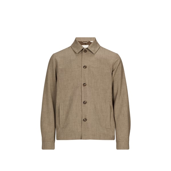 Blouson droit boutonné uni Blouson droit boutonné uni