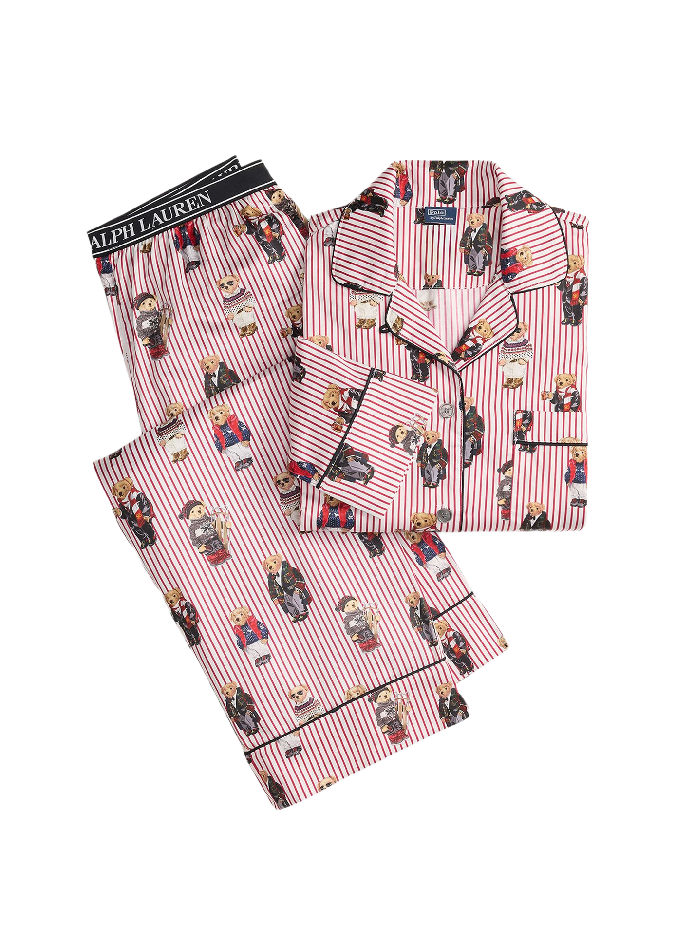 Ensemble de pyjama imprimé en coton POLO RALPH LAUREN Rouge